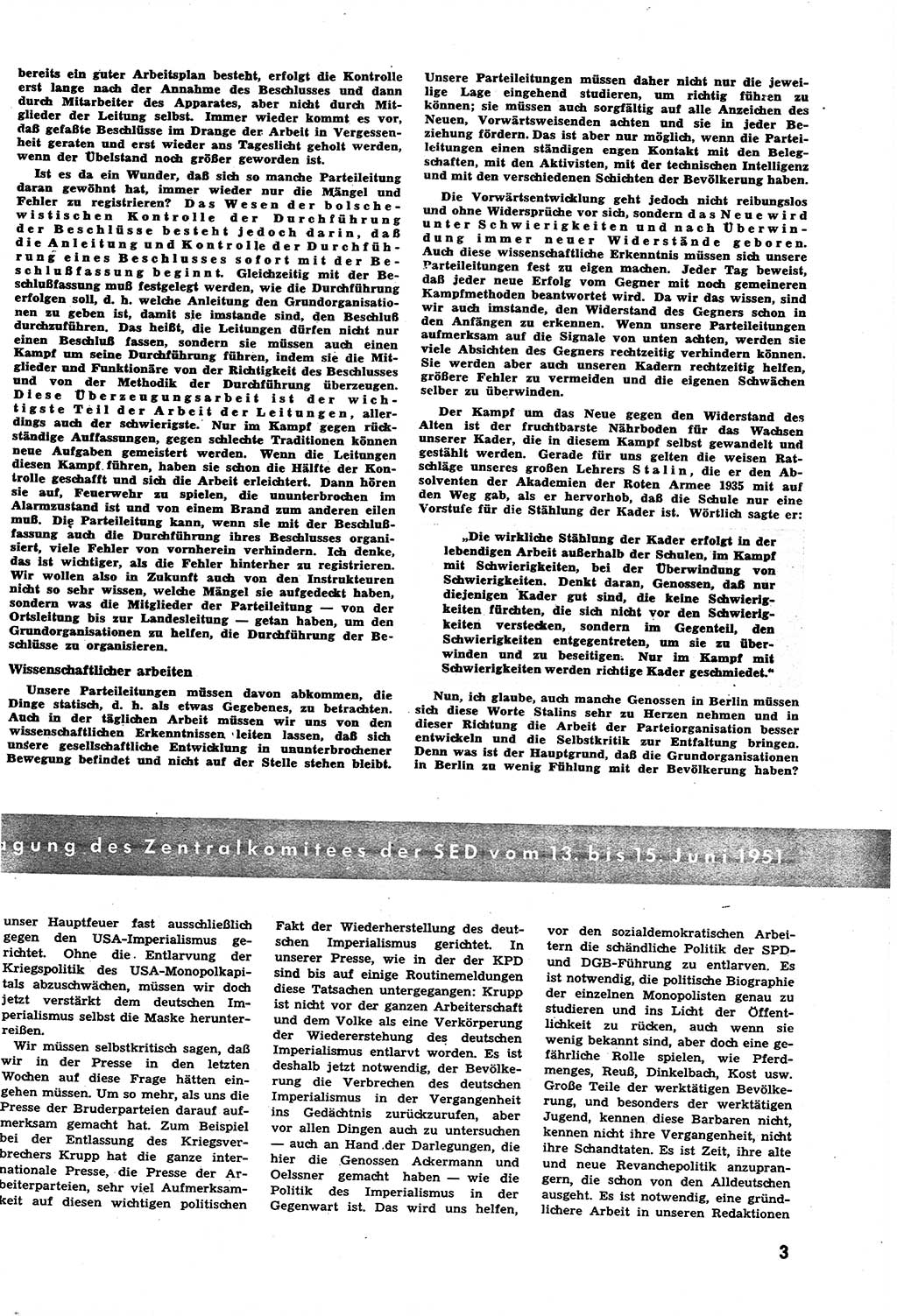 Neuer Weg (NW), Halbmonatsschrift für aktuelle Fragen der Arbeiterbewegung [Zentralkomitee (ZK) Sozialistische Einheitspartei Deutschlands (SED)], 6. Jahrgang [Deutsche Demokratische Republik (DDR)] 1951, Heft 12/3 (NW ZK SED DDR 1951, H. 12/3)