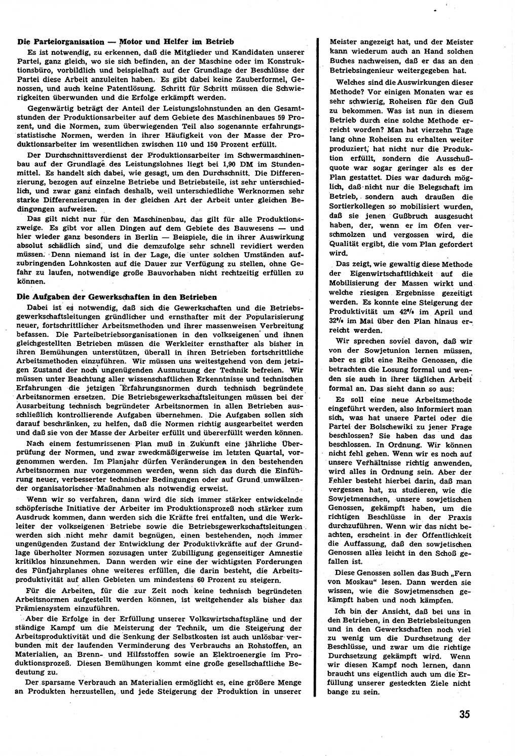 Neuer Weg (NW), Halbmonatsschrift für aktuelle Fragen der Arbeiterbewegung [Zentralkomitee (ZK) Sozialistische Einheitspartei Deutschlands (SED)], 6. Jahrgang [Deutsche Demokratische Republik (DDR)] 1951, Heft 12/35 (NW ZK SED DDR 1951, H. 12/35)