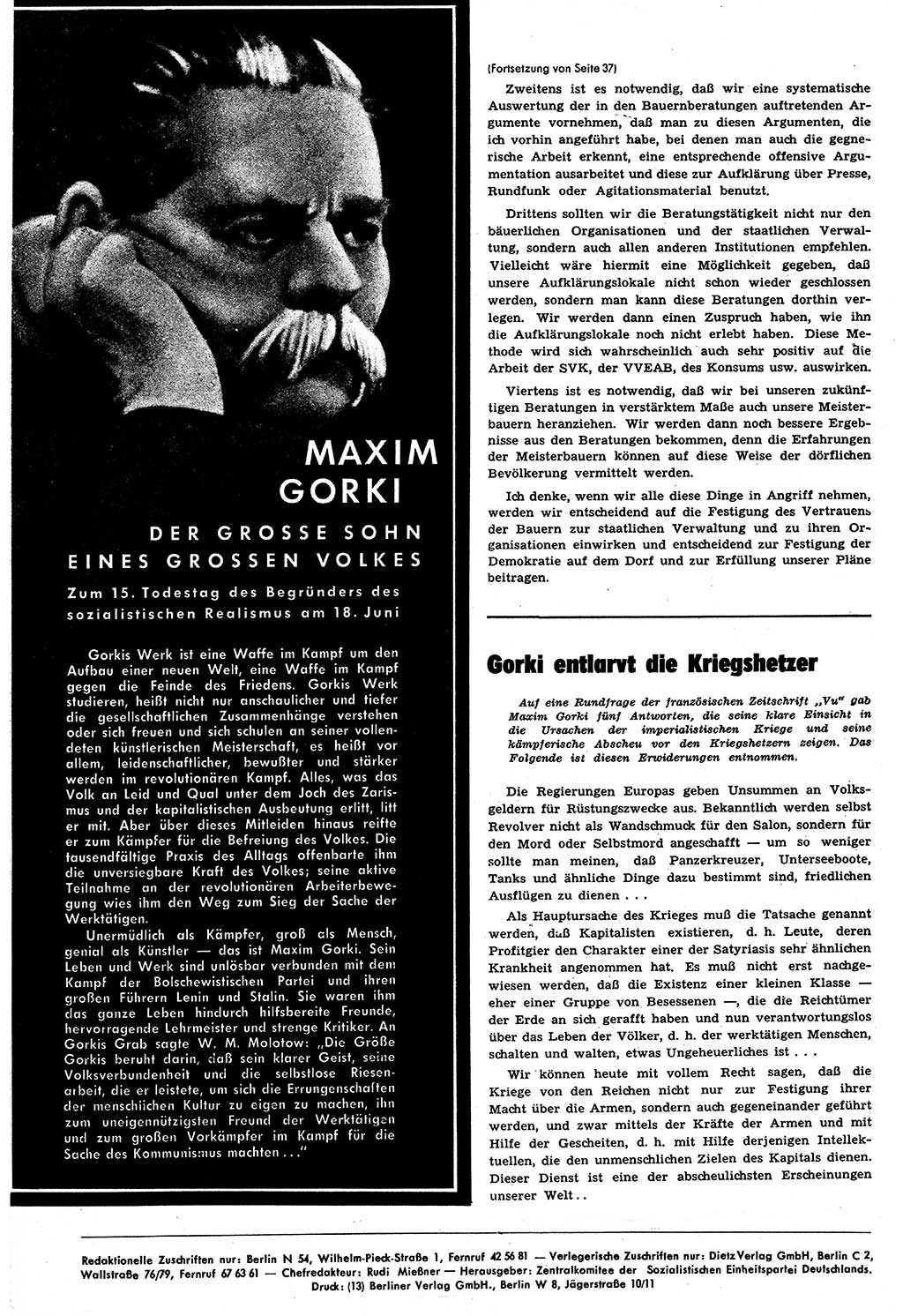 Neuer Weg (NW), Halbmonatsschrift für aktuelle Fragen der Arbeiterbewegung [Zentralkomitee (ZK) Sozialistische Einheitspartei Deutschlands (SED)], 6. Jahrgang [Deutsche Demokratische Republik (DDR)] 1951, Heft 12/44 (NW ZK SED DDR 1951, H. 12/44)