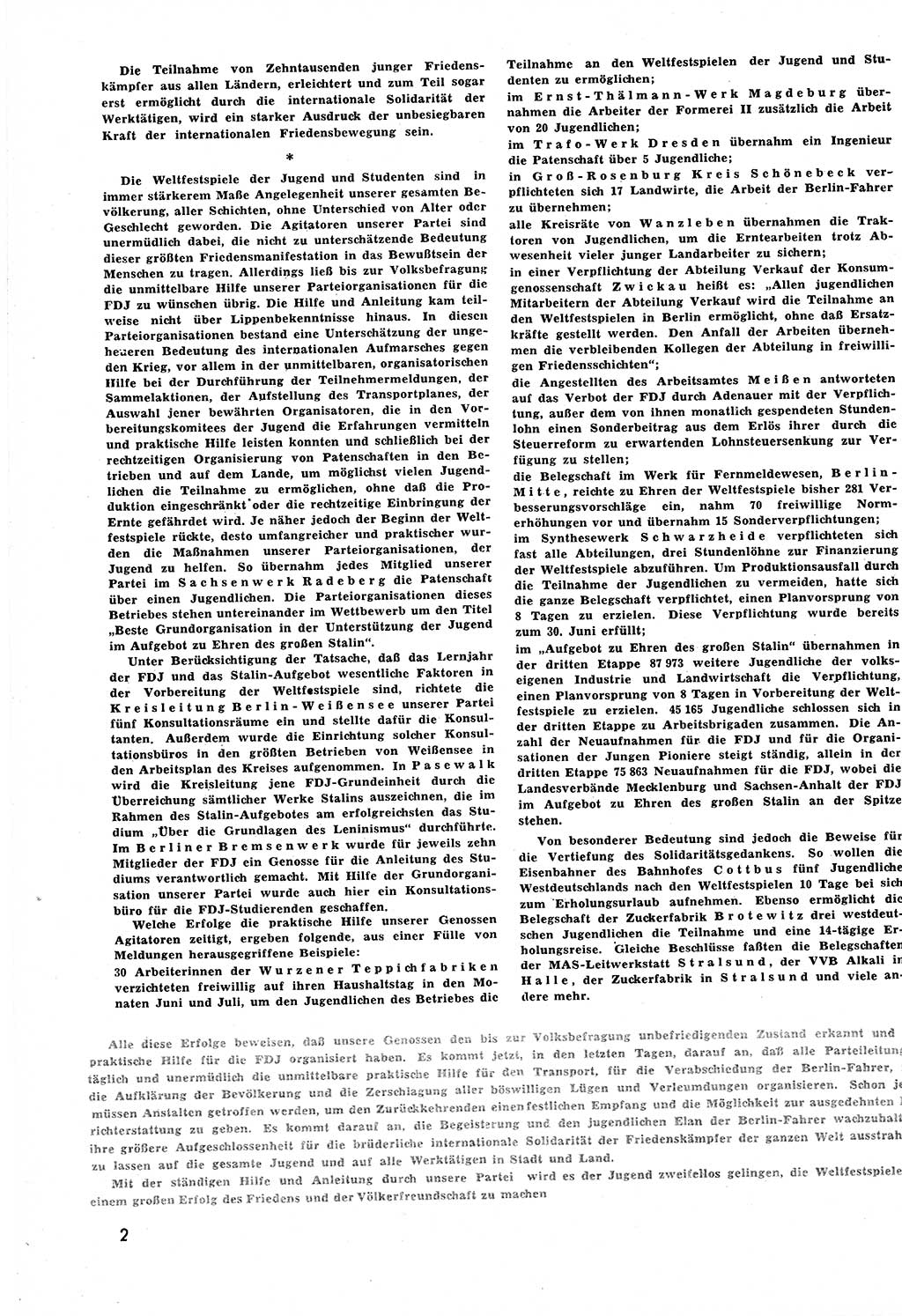 Neuer Weg (NW), Halbmonatsschrift für aktuelle Fragen der Arbeiterbewegung [Zentralkomitee (ZK) Sozialistische Einheitspartei Deutschlands (SED)], 6. Jahrgang [Deutsche Demokratische Republik (DDR)] 1951, Heft 13/2 (NW ZK SED DDR 1951, H. 13/2)