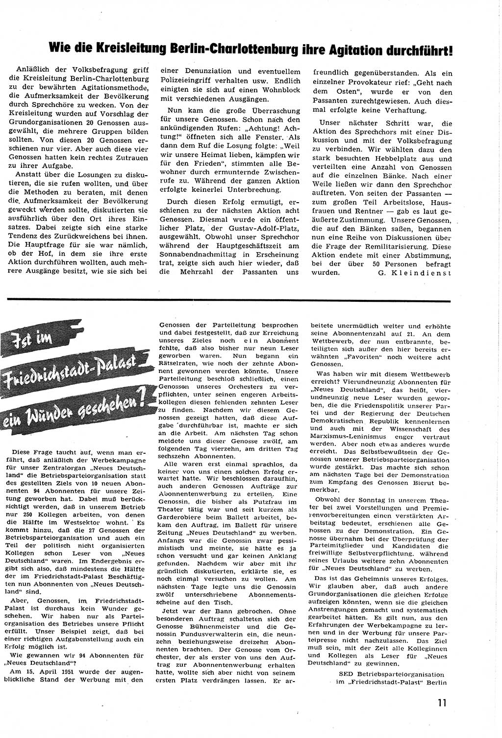 Neuer Weg (NW), Halbmonatsschrift für aktuelle Fragen der Arbeiterbewegung [Zentralkomitee (ZK) Sozialistische Einheitspartei Deutschlands (SED)], 6. Jahrgang [Deutsche Demokratische Republik (DDR)] 1951, Heft 13/11 (NW ZK SED DDR 1951, H. 13/11)