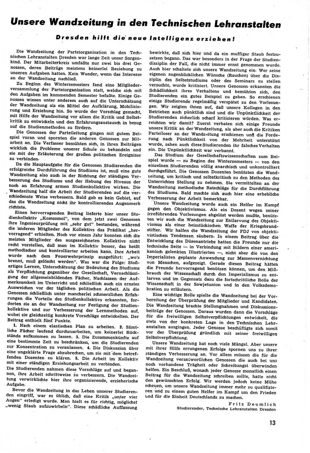 Neuer Weg (NW), Halbmonatsschrift für aktuelle Fragen der Arbeiterbewegung [Zentralkomitee (ZK) Sozialistische Einheitspartei Deutschlands (SED)], 6. Jahrgang [Deutsche Demokratische Republik (DDR)] 1951, Heft 13/13 (NW ZK SED DDR 1951, H. 13/13)