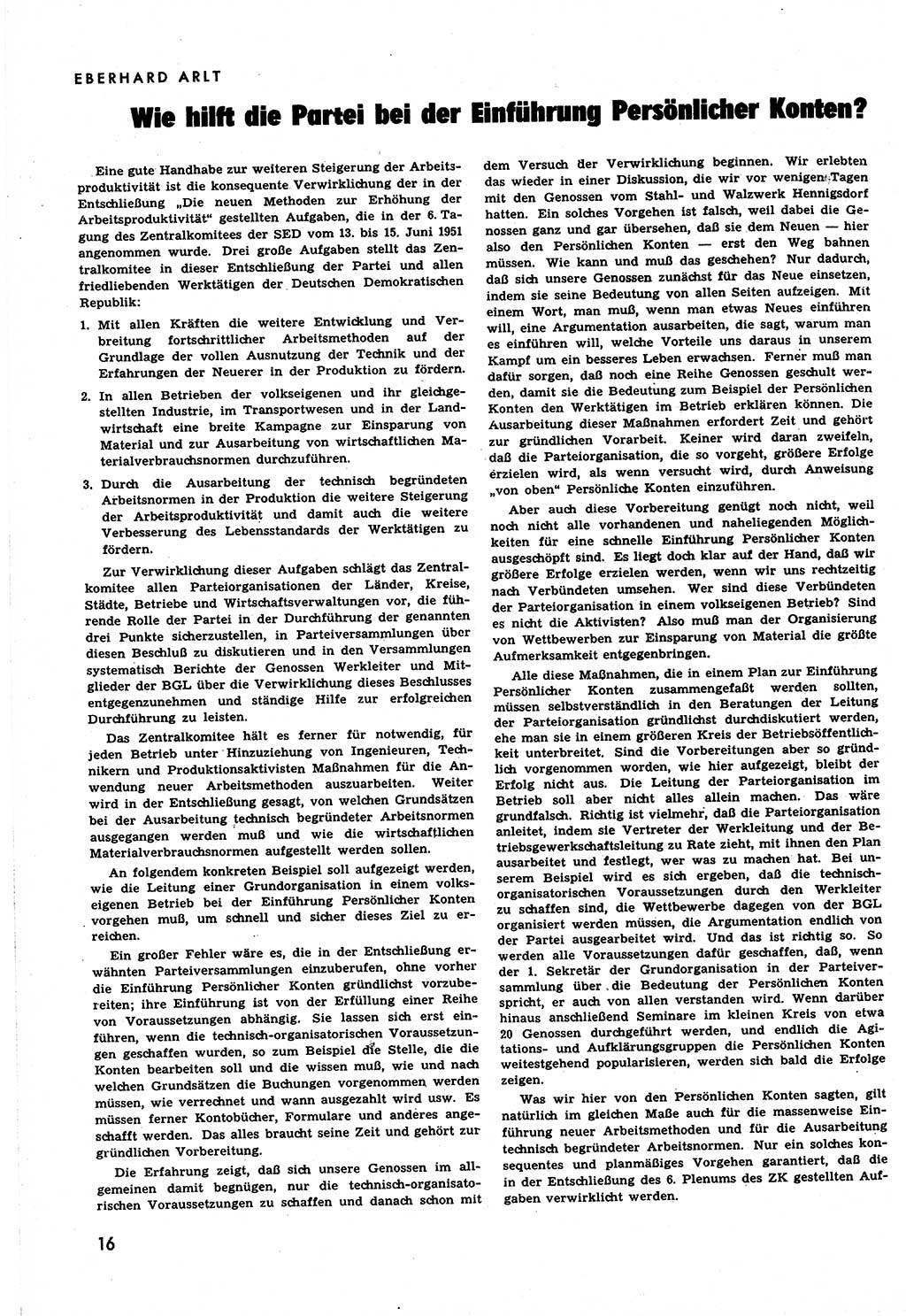 Neuer Weg (NW), Halbmonatsschrift für aktuelle Fragen der Arbeiterbewegung [Zentralkomitee (ZK) Sozialistische Einheitspartei Deutschlands (SED)], 6. Jahrgang [Deutsche Demokratische Republik (DDR)] 1951, Heft 13/16 (NW ZK SED DDR 1951, H. 13/16)