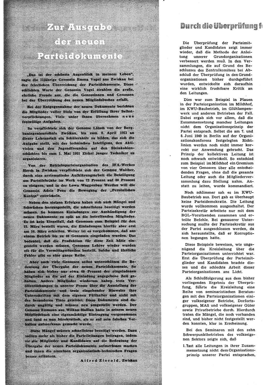 Neuer Weg (NW), Halbmonatsschrift für aktuelle Fragen der Arbeiterbewegung [Zentralkomitee (ZK) Sozialistische Einheitspartei Deutschlands (SED)], 6. Jahrgang [Deutsche Demokratische Republik (DDR)] 1951, Heft 13/42 (NW ZK SED DDR 1951, H. 13/42)