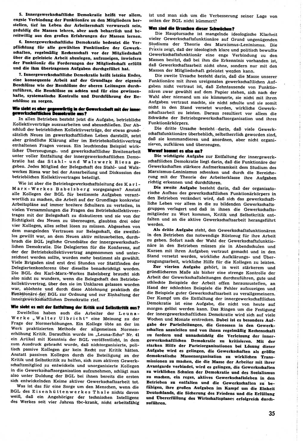 Neuer Weg (NW), Halbmonatsschrift für aktuelle Fragen der Arbeiterbewegung [Zentralkomitee (ZK) Sozialistische Einheitspartei Deutschlands (SED)], 6. Jahrgang [Deutsche Demokratische Republik (DDR)] 1951, Heft 14/35 (NW ZK SED DDR 1951, H. 14/35)