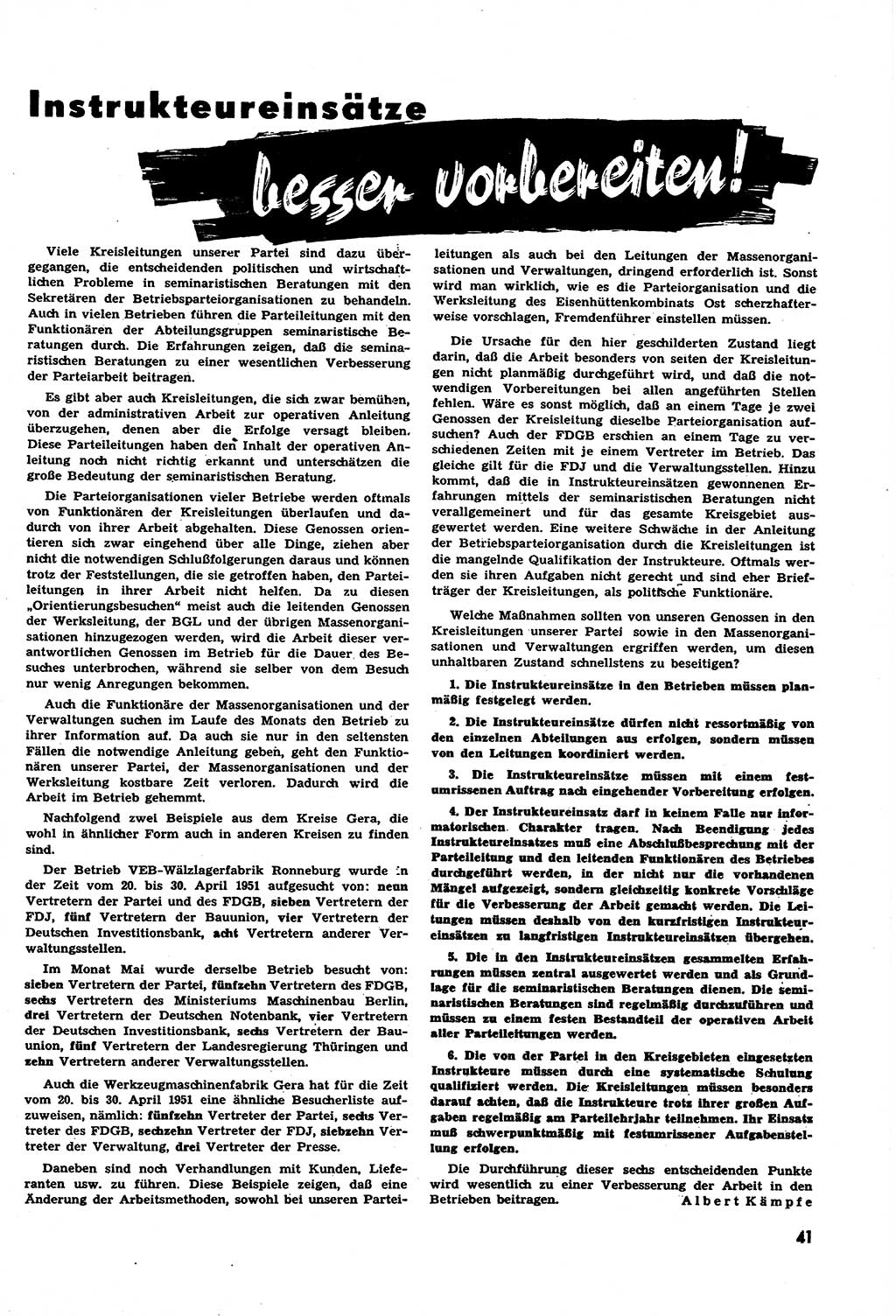 Neuer Weg (NW), Halbmonatsschrift für aktuelle Fragen der Arbeiterbewegung [Zentralkomitee (ZK) Sozialistische Einheitspartei Deutschlands (SED)], 6. Jahrgang [Deutsche Demokratische Republik (DDR)] 1951, Heft 14/41 (NW ZK SED DDR 1951, H. 14/41)