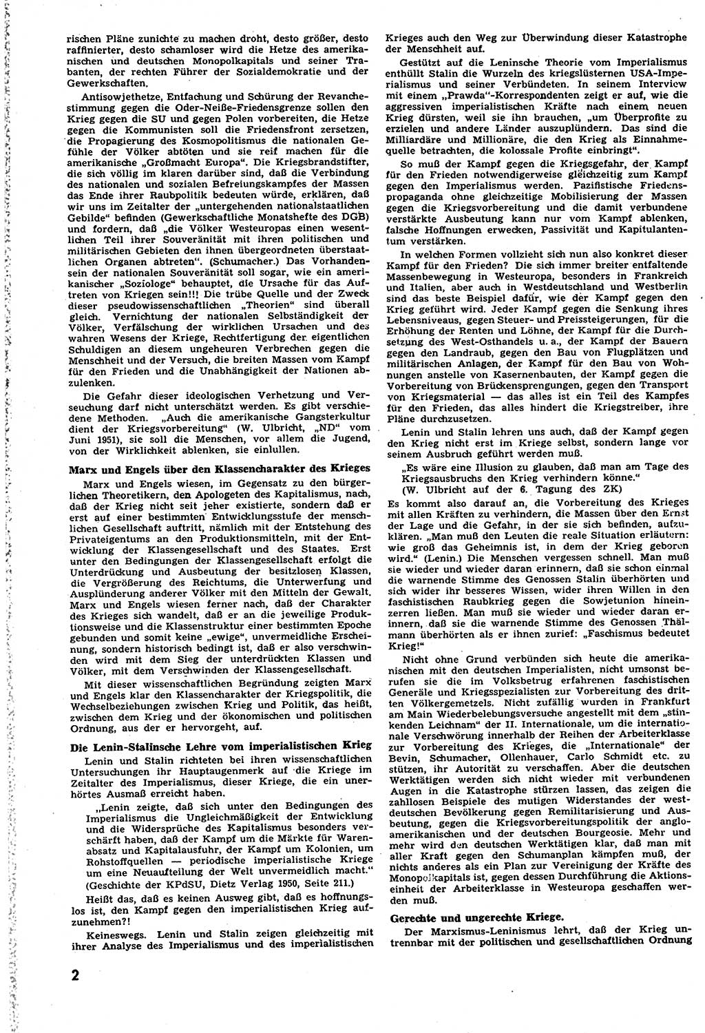 Neuer Weg (NW), Halbmonatsschrift für aktuelle Fragen der Arbeiterbewegung [Zentralkomitee (ZK) Sozialistische Einheitspartei Deutschlands (SED)], 6. Jahrgang [Deutsche Demokratische Republik (DDR)] 1951, Heft 15/2 (NW ZK SED DDR 1951, H. 15/2)