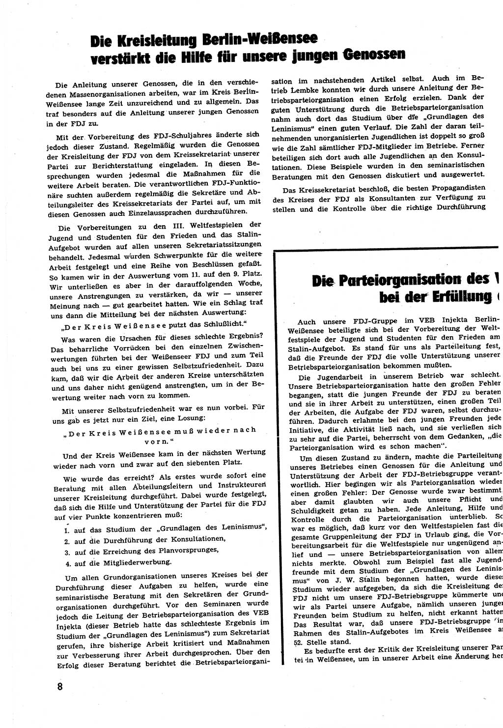 Neuer Weg (NW), Halbmonatsschrift für aktuelle Fragen der Arbeiterbewegung [Zentralkomitee (ZK) Sozialistische Einheitspartei Deutschlands (SED)], 6. Jahrgang [Deutsche Demokratische Republik (DDR)] 1951, Heft 15/8 (NW ZK SED DDR 1951, H. 15/8)