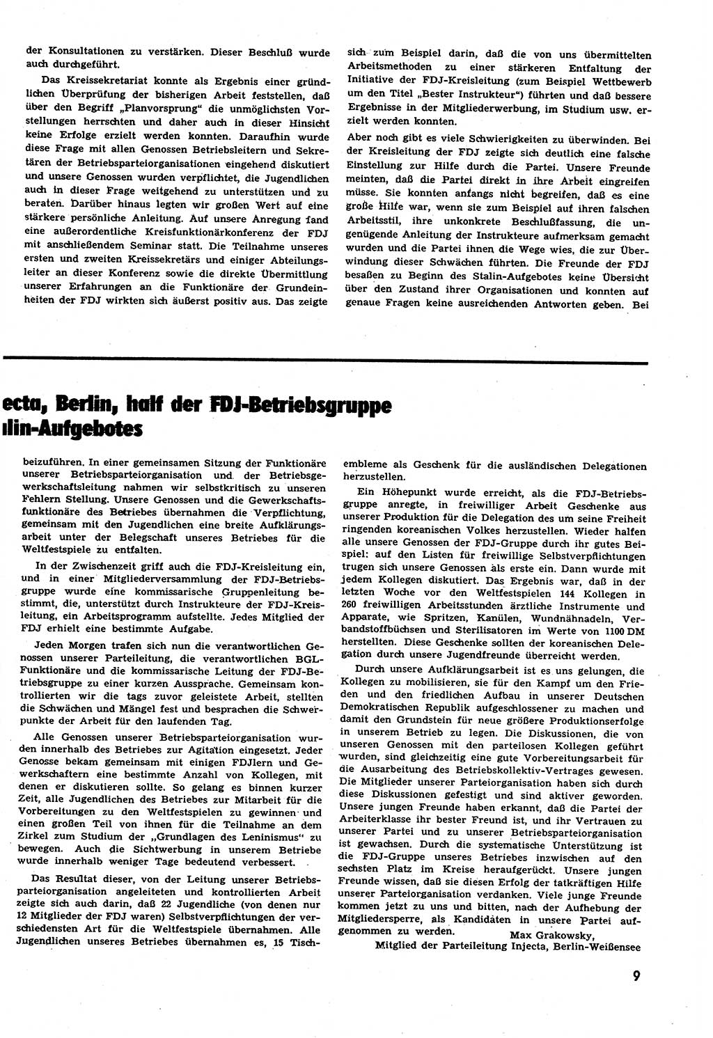Neuer Weg (NW), Halbmonatsschrift für aktuelle Fragen der Arbeiterbewegung [Zentralkomitee (ZK) Sozialistische Einheitspartei Deutschlands (SED)], 6. Jahrgang [Deutsche Demokratische Republik (DDR)] 1951, Heft 15/9 (NW ZK SED DDR 1951, H. 15/9)