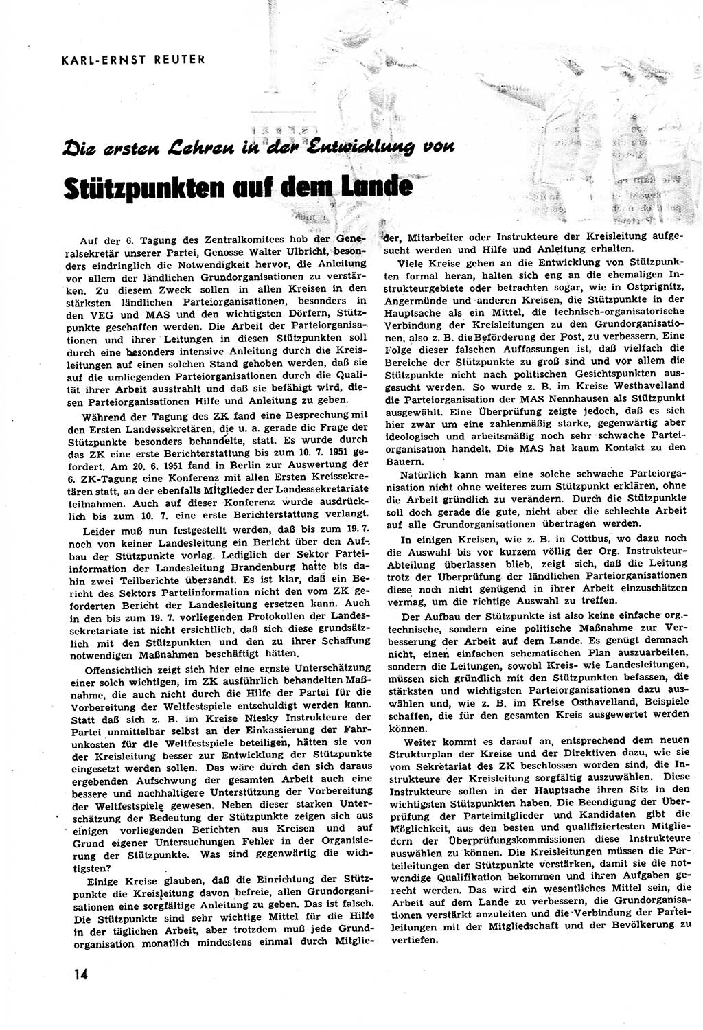 Neuer Weg (NW), Halbmonatsschrift für aktuelle Fragen der Arbeiterbewegung [Zentralkomitee (ZK) Sozialistische Einheitspartei Deutschlands (SED)], 6. Jahrgang [Deutsche Demokratische Republik (DDR)] 1951, Heft 15/14 (NW ZK SED DDR 1951, H. 15/14)