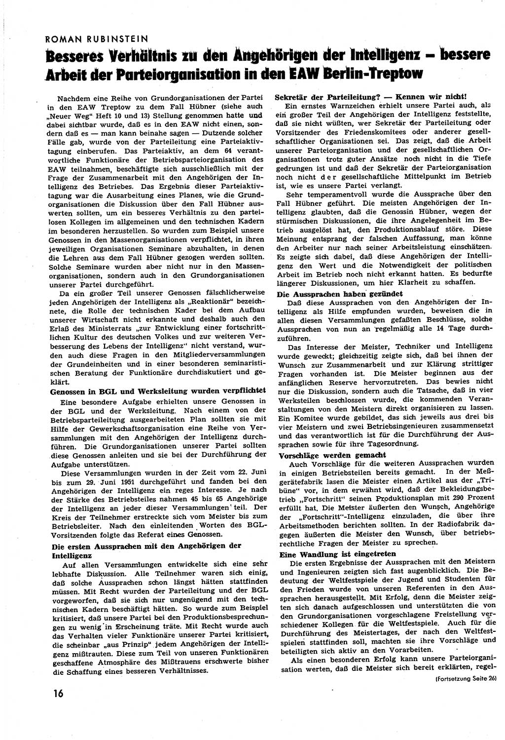Neuer Weg (NW), Halbmonatsschrift für aktuelle Fragen der Arbeiterbewegung [Zentralkomitee (ZK) Sozialistische Einheitspartei Deutschlands (SED)], 6. Jahrgang [Deutsche Demokratische Republik (DDR)] 1951, Heft 15/16 (NW ZK SED DDR 1951, H. 15/16)