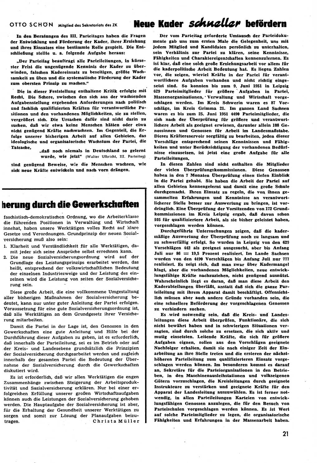 Neuer Weg (NW), Halbmonatsschrift für aktuelle Fragen der Arbeiterbewegung [Zentralkomitee (ZK) Sozialistische Einheitspartei Deutschlands (SED)], 6. Jahrgang [Deutsche Demokratische Republik (DDR)] 1951, Heft 15/21 (NW ZK SED DDR 1951, H. 15/21)