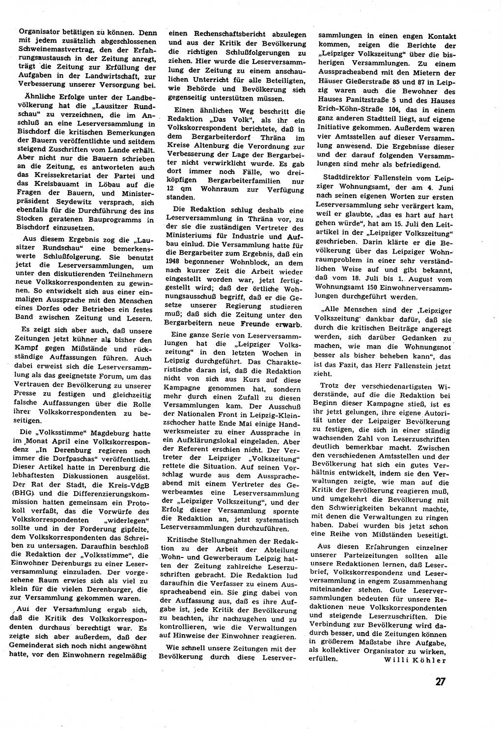 Neuer Weg (NW), Halbmonatsschrift für aktuelle Fragen der Arbeiterbewegung [Zentralkomitee (ZK) Sozialistische Einheitspartei Deutschlands (SED)], 6. Jahrgang [Deutsche Demokratische Republik (DDR)] 1951, Heft 15/27 (NW ZK SED DDR 1951, H. 15/27)