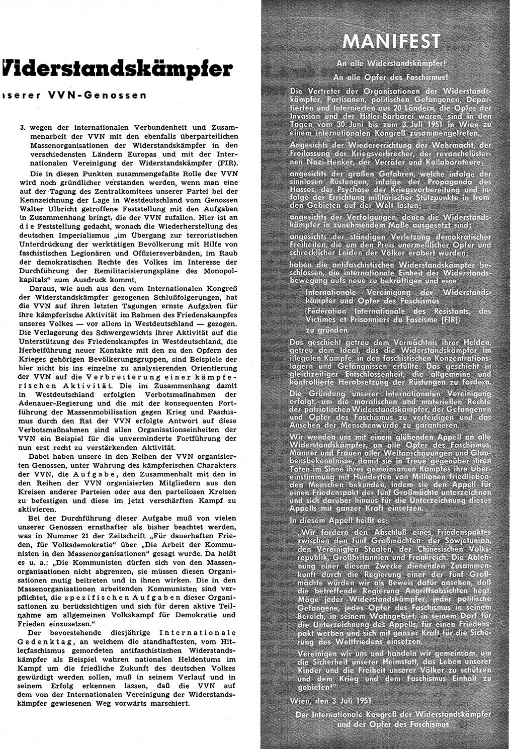 Neuer Weg (NW), Halbmonatsschrift für aktuelle Fragen der Arbeiterbewegung [Zentralkomitee (ZK) Sozialistische Einheitspartei Deutschlands (SED)], 6. Jahrgang [Deutsche Demokratische Republik (DDR)] 1951, Heft 16/11 (NW ZK SED DDR 1951, H. 16/11)
