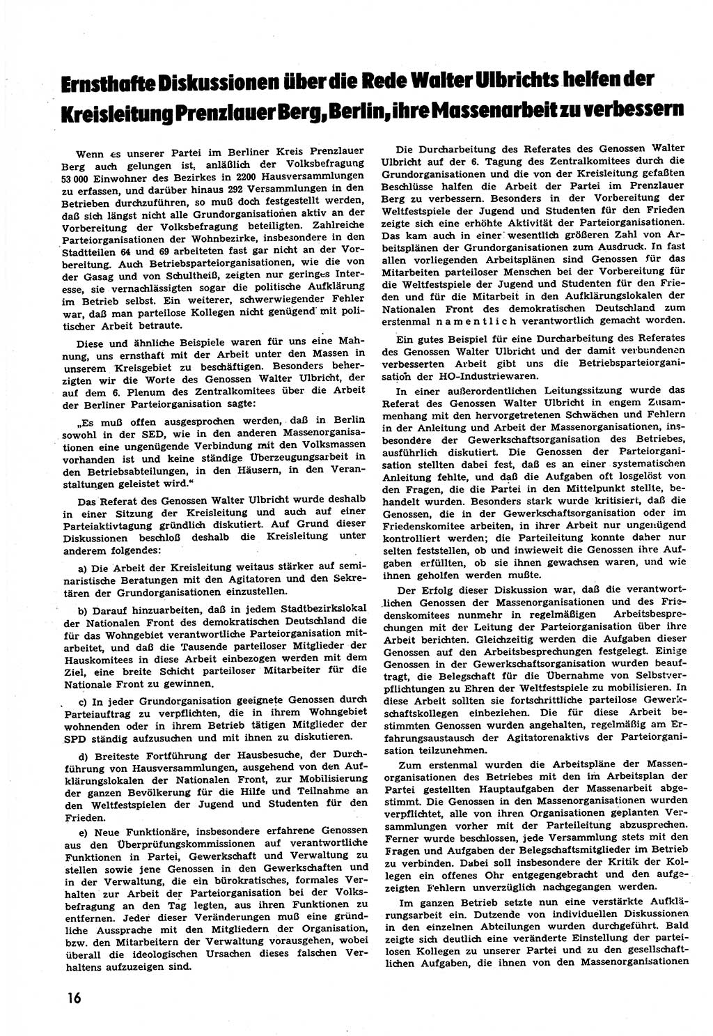 Neuer Weg (NW), Halbmonatsschrift für aktuelle Fragen der Arbeiterbewegung [Zentralkomitee (ZK) Sozialistische Einheitspartei Deutschlands (SED)], 6. Jahrgang [Deutsche Demokratische Republik (DDR)] 1951, Heft 16/16 (NW ZK SED DDR 1951, H. 16/16)