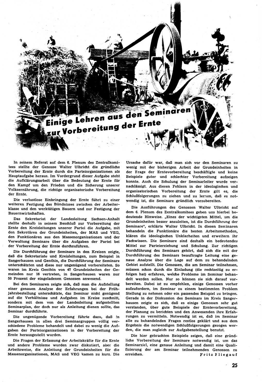 Neuer Weg (NW), Halbmonatsschrift für aktuelle Fragen der Arbeiterbewegung [Zentralkomitee (ZK) Sozialistische Einheitspartei Deutschlands (SED)], 6. Jahrgang [Deutsche Demokratische Republik (DDR)] 1951, Heft 16/25 (NW ZK SED DDR 1951, H. 16/25)