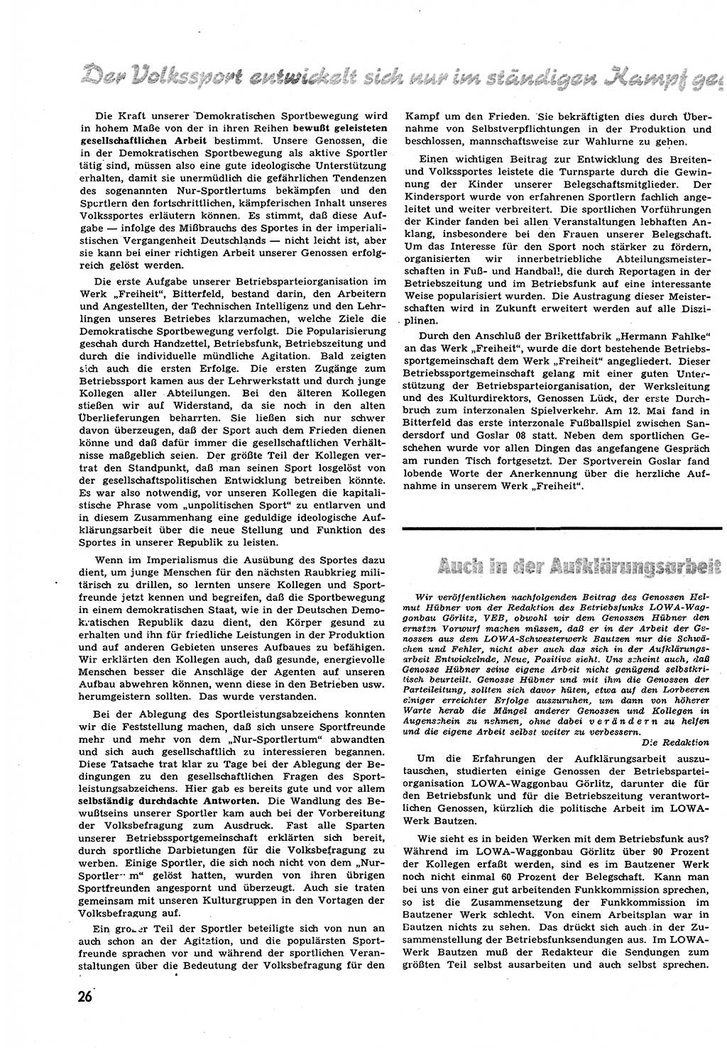 Neuer Weg (NW), Halbmonatsschrift für aktuelle Fragen der Arbeiterbewegung [Zentralkomitee (ZK) Sozialistische Einheitspartei Deutschlands (SED)], 6. Jahrgang [Deutsche Demokratische Republik (DDR)] 1951, Heft 16/26 (NW ZK SED DDR 1951, H. 16/26)