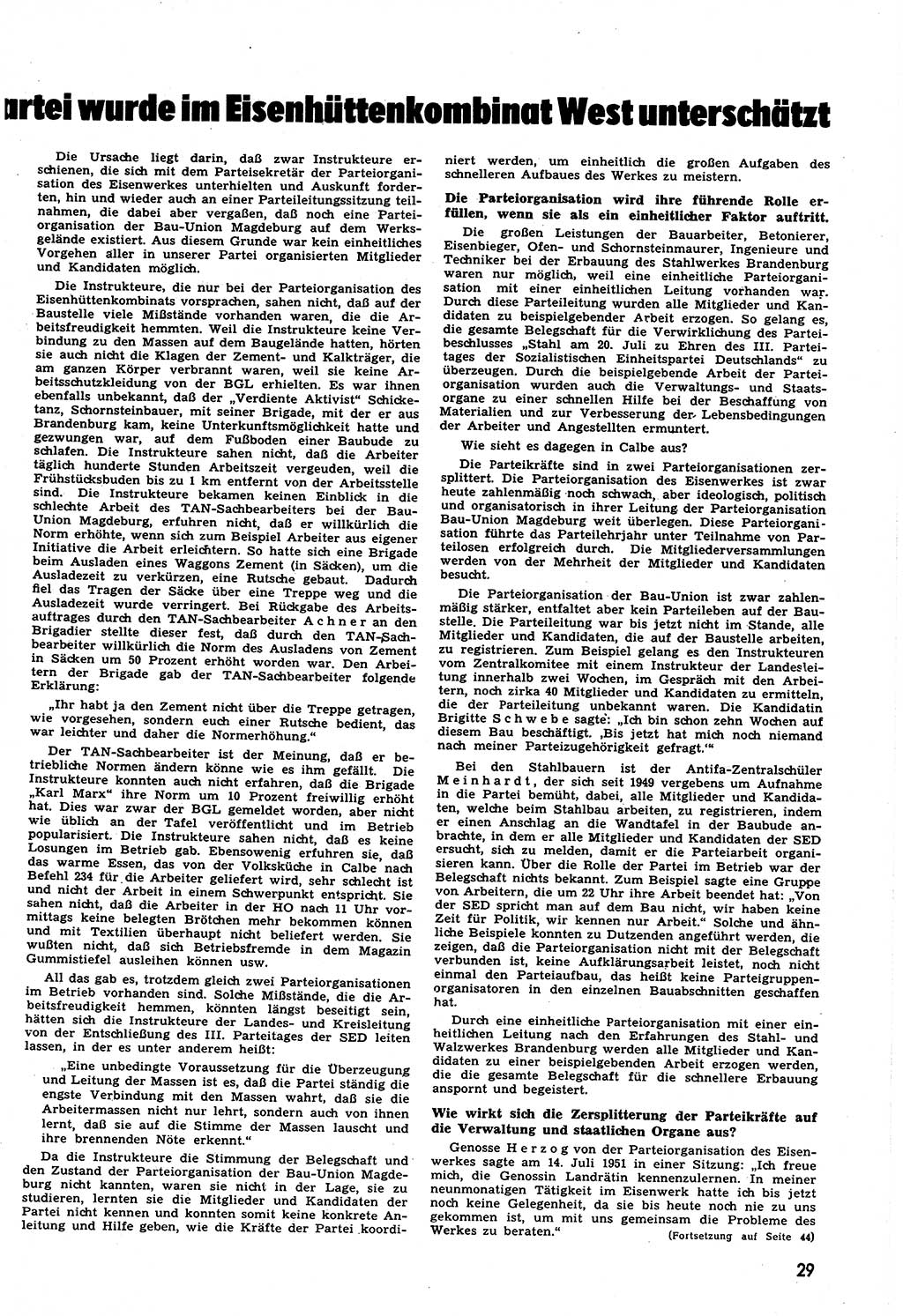 Neuer Weg (NW), Halbmonatsschrift für aktuelle Fragen der Arbeiterbewegung [Zentralkomitee (ZK) Sozialistische Einheitspartei Deutschlands (SED)], 6. Jahrgang [Deutsche Demokratische Republik (DDR)] 1951, Heft 16/29 (NW ZK SED DDR 1951, H. 16/29)