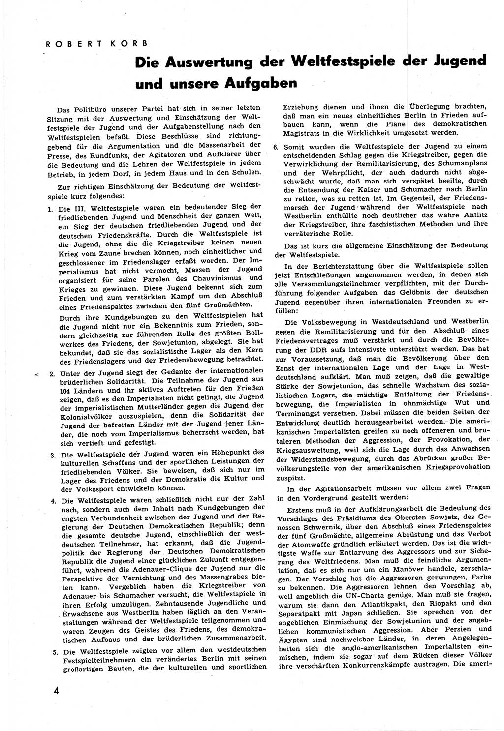 Neuer Weg (NW), Halbmonatsschrift für aktuelle Fragen der Arbeiterbewegung [Zentralkomitee (ZK) Sozialistische Einheitspartei Deutschlands (SED)], 6. Jahrgang [Deutsche Demokratische Republik (DDR)] 1951, Heft 17/4 (NW ZK SED DDR 1951, H. 17/4)