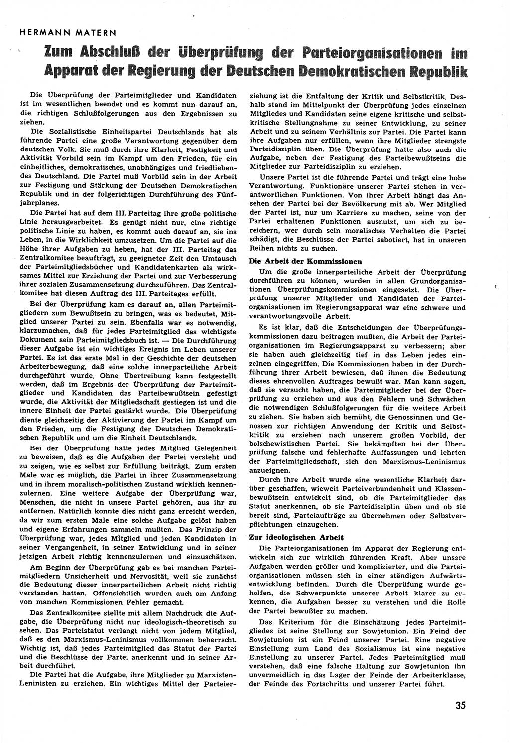 Neuer Weg (NW), Halbmonatsschrift für aktuelle Fragen der Arbeiterbewegung [Zentralkomitee (ZK) Sozialistische Einheitspartei Deutschlands (SED)], 6. Jahrgang [Deutsche Demokratische Republik (DDR)] 1951, Heft 17/35 (NW ZK SED DDR 1951, H. 17/35)