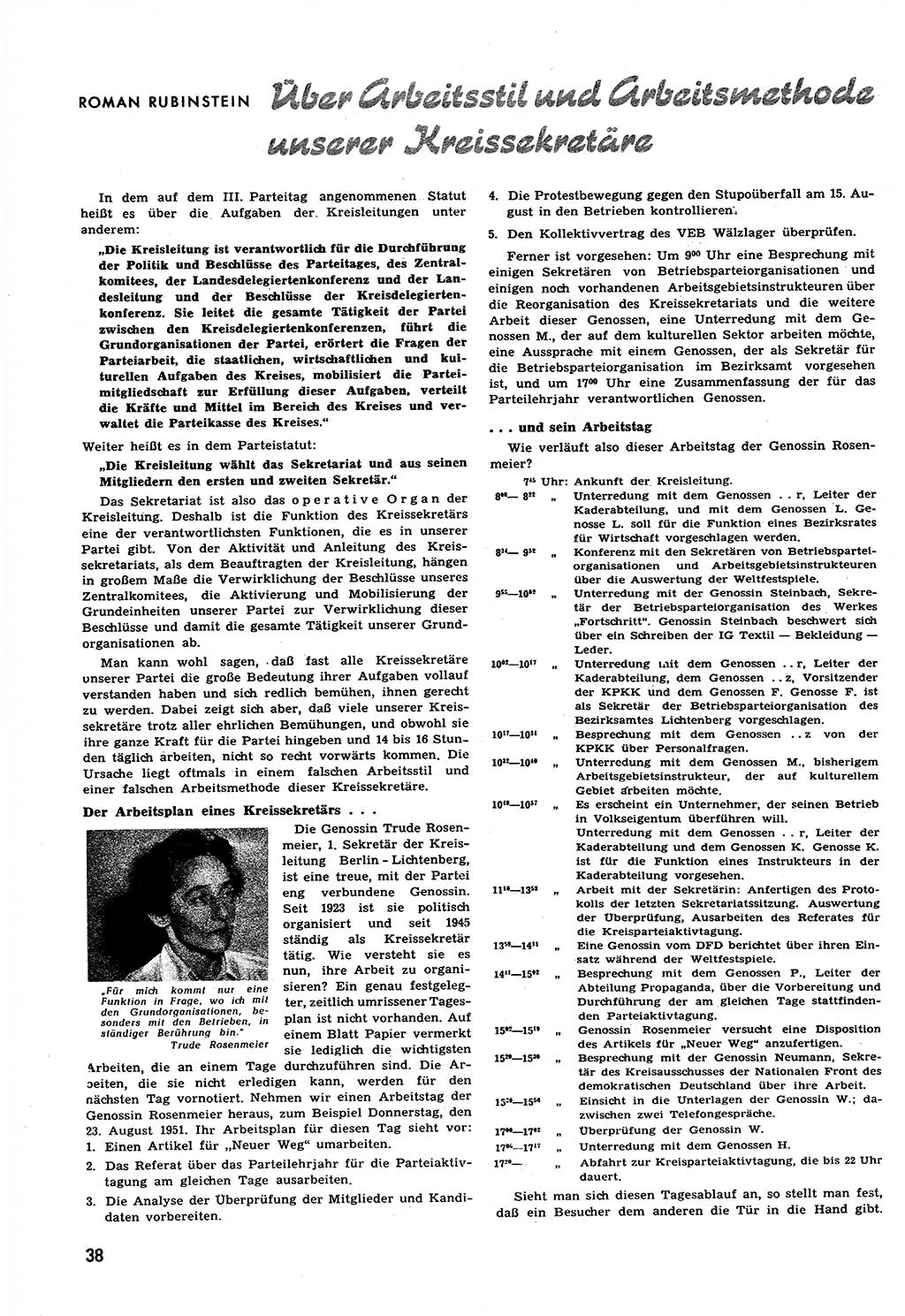 Neuer Weg (NW), Halbmonatsschrift für aktuelle Fragen der Arbeiterbewegung [Zentralkomitee (ZK) Sozialistische Einheitspartei Deutschlands (SED)], 6. Jahrgang [Deutsche Demokratische Republik (DDR)] 1951, Heft 17/38 (NW ZK SED DDR 1951, H. 17/38)