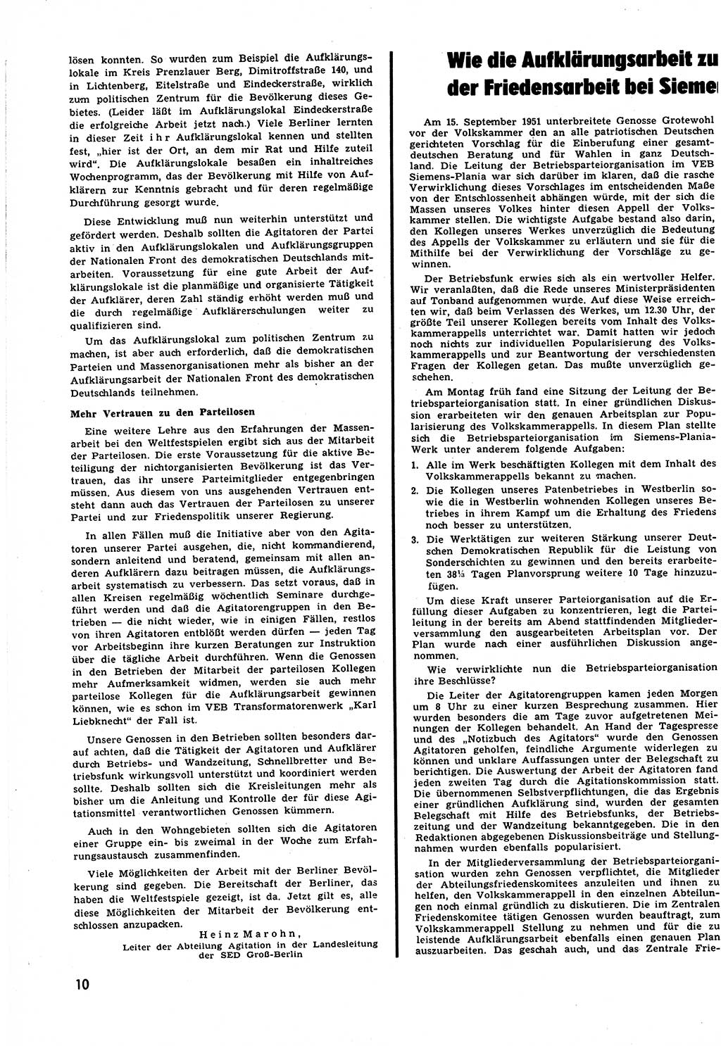 Neuer Weg (NW), Halbmonatsschrift für aktuelle Fragen der Arbeiterbewegung [Zentralkomitee (ZK) Sozialistische Einheitspartei Deutschlands (SED)], 6. Jahrgang [Deutsche Demokratische Republik (DDR)] 1951, Heft 18/10 (NW ZK SED DDR 1951, H. 18/10)