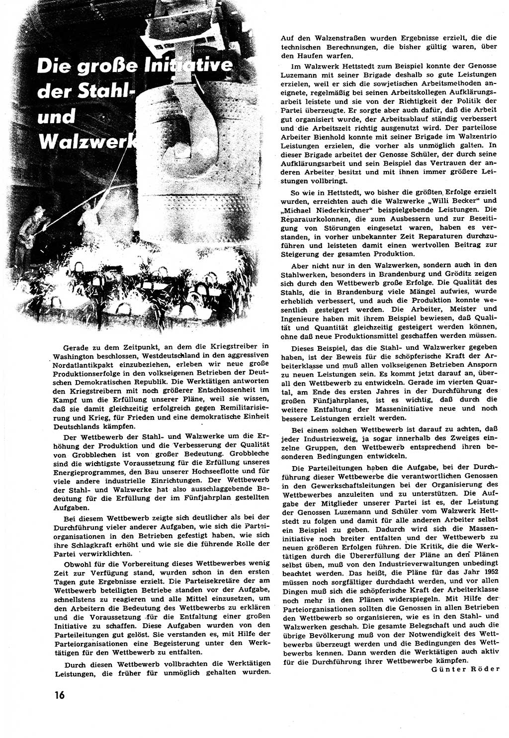 Neuer Weg (NW), Halbmonatsschrift für aktuelle Fragen der Arbeiterbewegung [Zentralkomitee (ZK) Sozialistische Einheitspartei Deutschlands (SED)], 6. Jahrgang [Deutsche Demokratische Republik (DDR)] 1951, Heft 18/16 (NW ZK SED DDR 1951, H. 18/16)