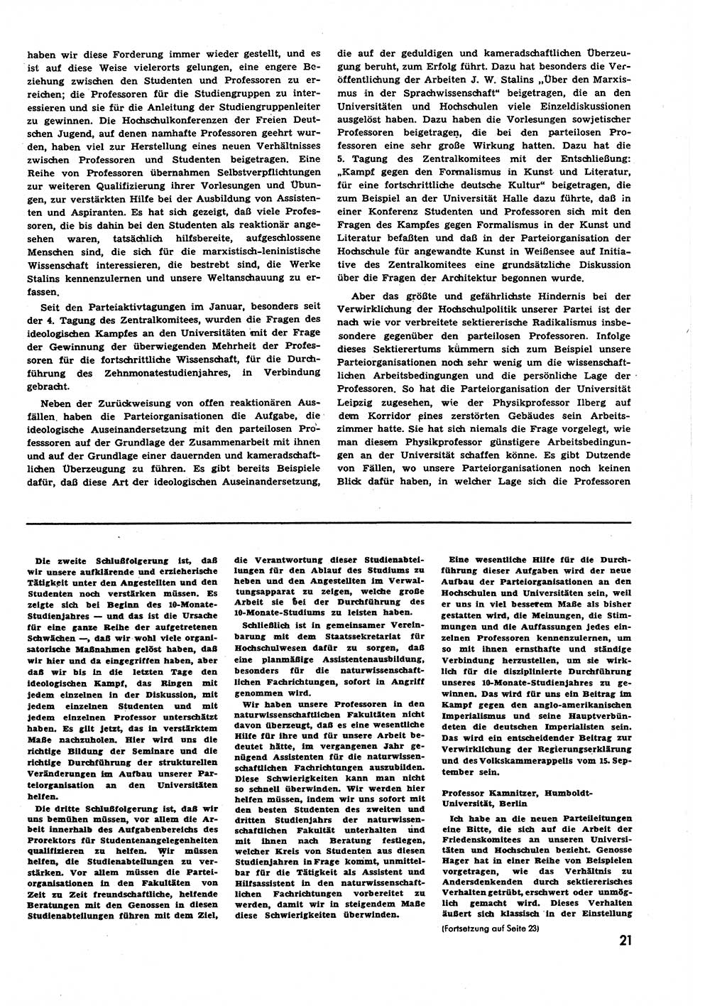 Neuer Weg (NW), Halbmonatsschrift für aktuelle Fragen der Arbeiterbewegung [Zentralkomitee (ZK) Sozialistische Einheitspartei Deutschlands (SED)], 6. Jahrgang [Deutsche Demokratische Republik (DDR)] 1951, Heft 18/21 (NW ZK SED DDR 1951, H. 18/21)