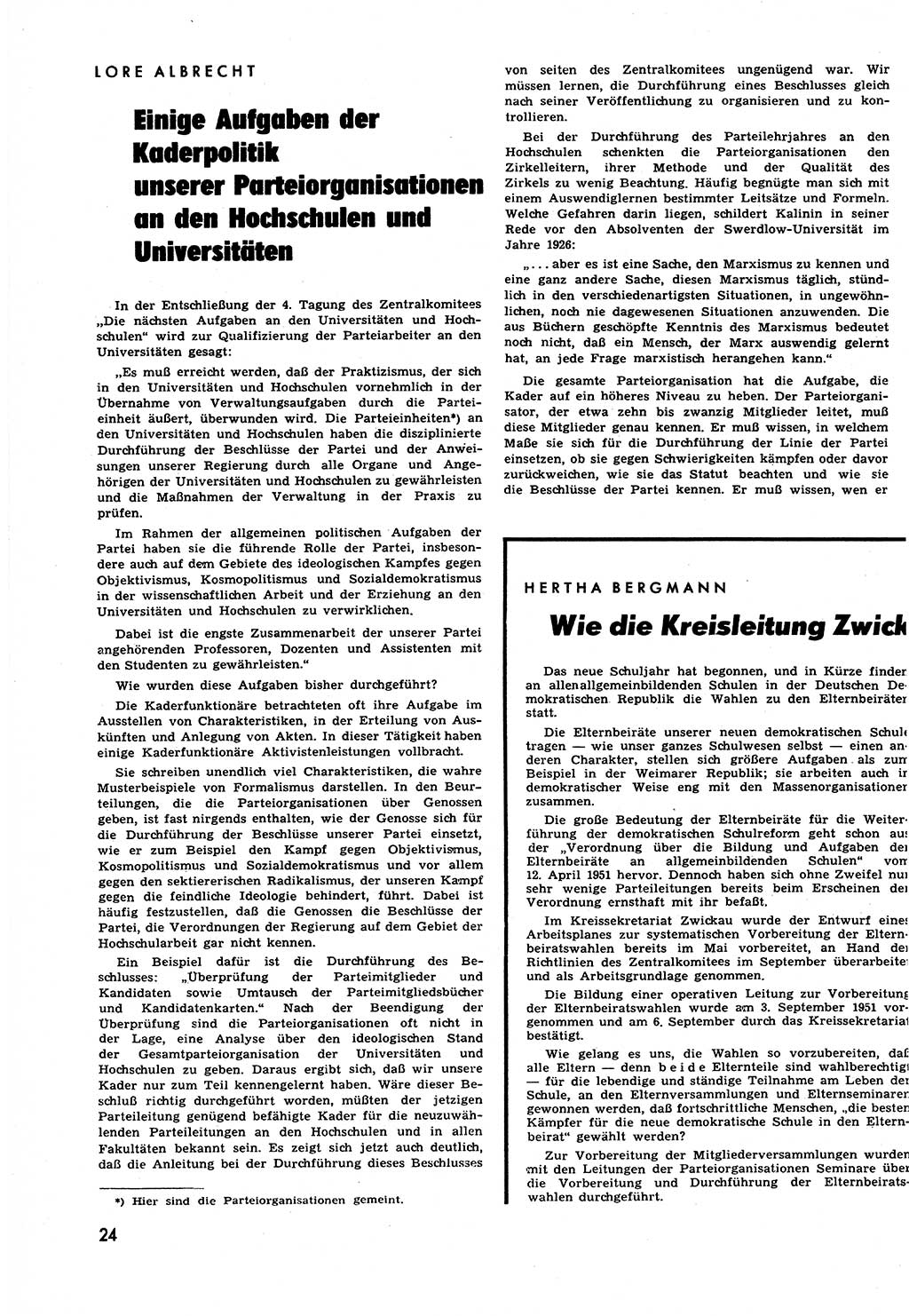Neuer Weg (NW), Halbmonatsschrift für aktuelle Fragen der Arbeiterbewegung [Zentralkomitee (ZK) Sozialistische Einheitspartei Deutschlands (SED)], 6. Jahrgang [Deutsche Demokratische Republik (DDR)] 1951, Heft 18/24 (NW ZK SED DDR 1951, H. 18/24)