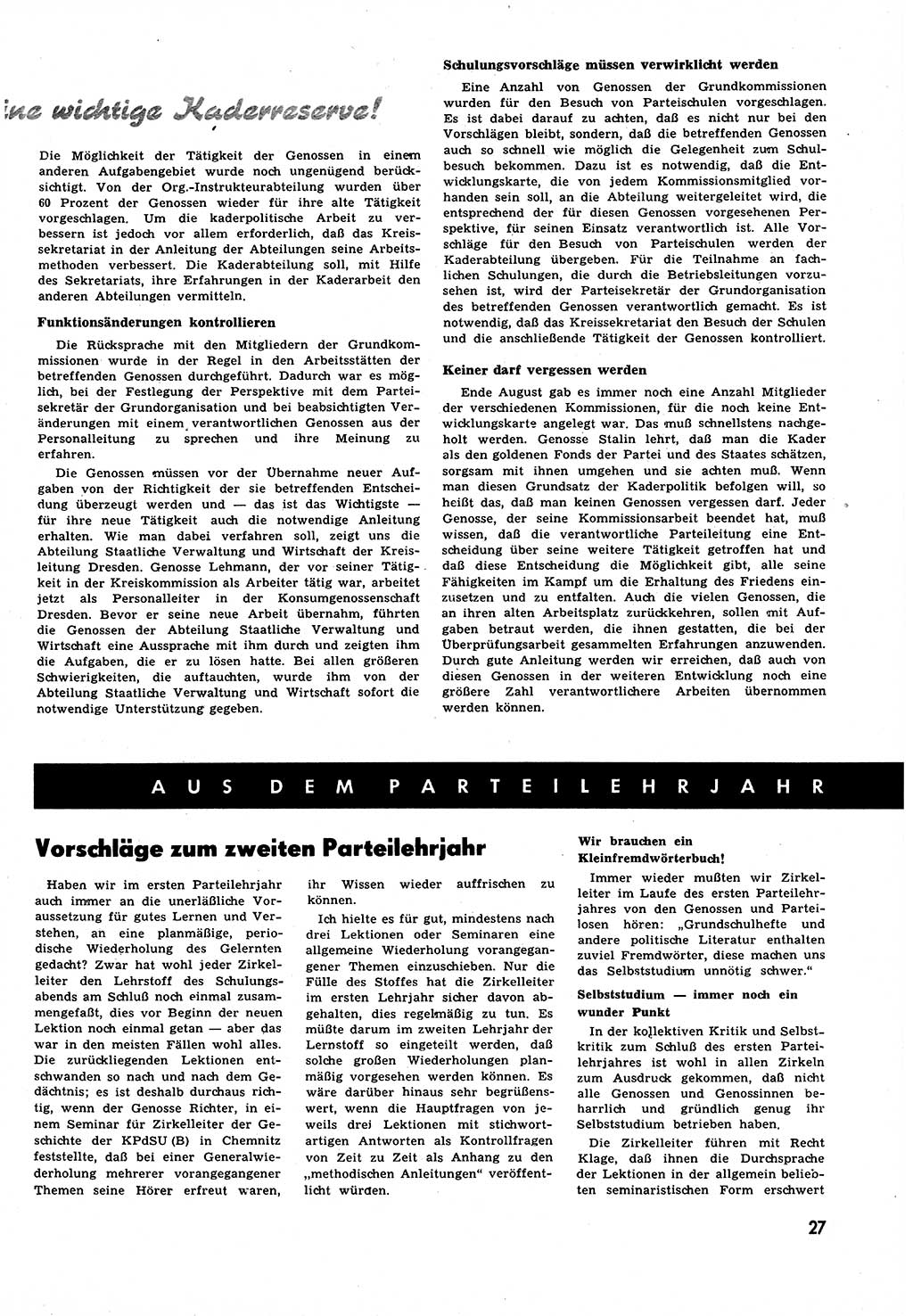 Neuer Weg (NW), Halbmonatsschrift für aktuelle Fragen der Arbeiterbewegung [Zentralkomitee (ZK) Sozialistische Einheitspartei Deutschlands (SED)], 6. Jahrgang [Deutsche Demokratische Republik (DDR)] 1951, Heft 18/27 (NW ZK SED DDR 1951, H. 18/27)