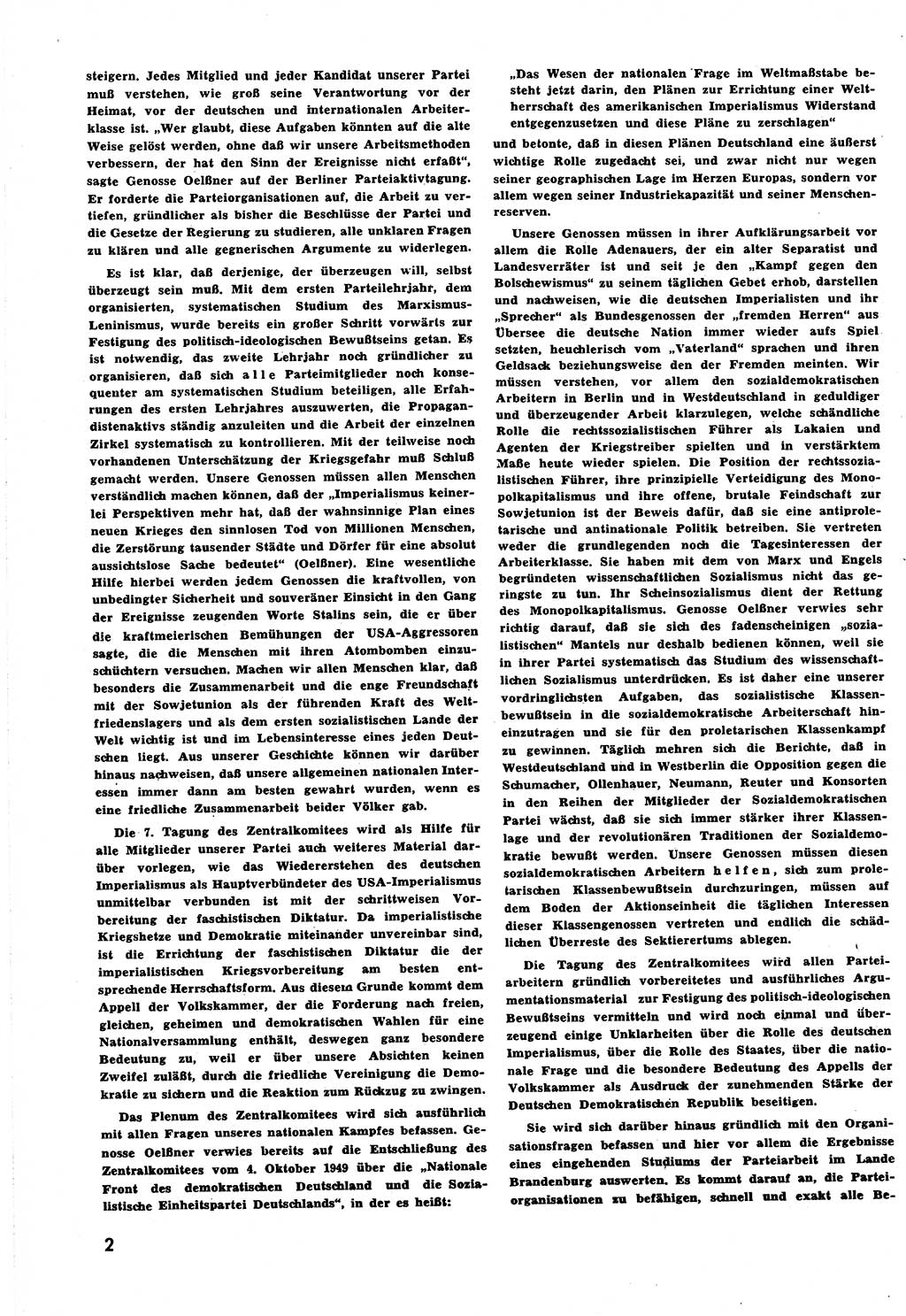 Neuer Weg (NW), Halbmonatsschrift für aktuelle Fragen der Arbeiterbewegung [Zentralkomitee (ZK) Sozialistische Einheitspartei Deutschlands (SED)], 6. Jahrgang [Deutsche Demokratische Republik (DDR)] 1951, Heft 19/2 (NW ZK SED DDR 1951, H. 19/2)