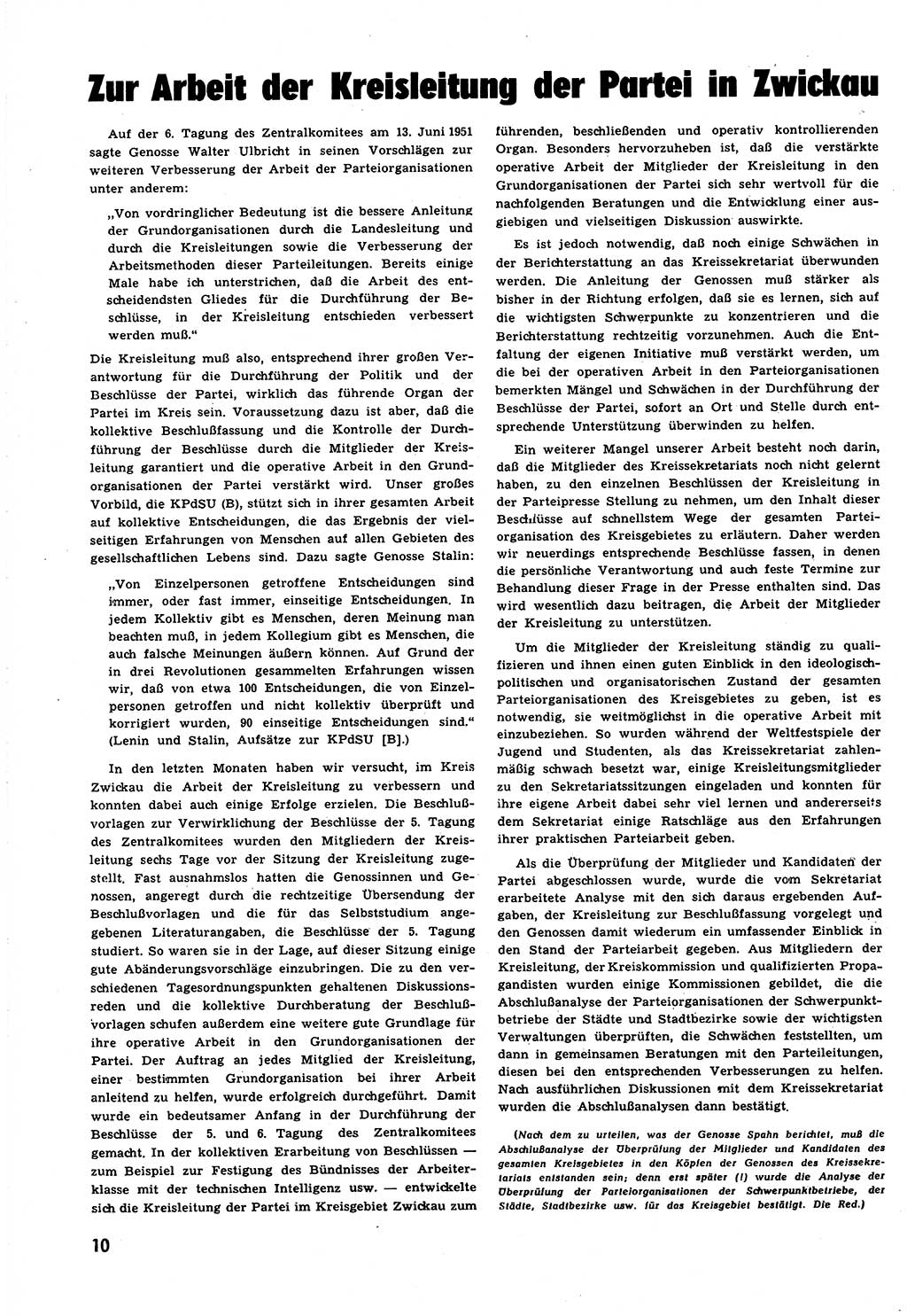 Neuer Weg (NW), Halbmonatsschrift für aktuelle Fragen der Arbeiterbewegung [Zentralkomitee (ZK) Sozialistische Einheitspartei Deutschlands (SED)], 6. Jahrgang [Deutsche Demokratische Republik (DDR)] 1951, Heft 19/10 (NW ZK SED DDR 1951, H. 19/10)