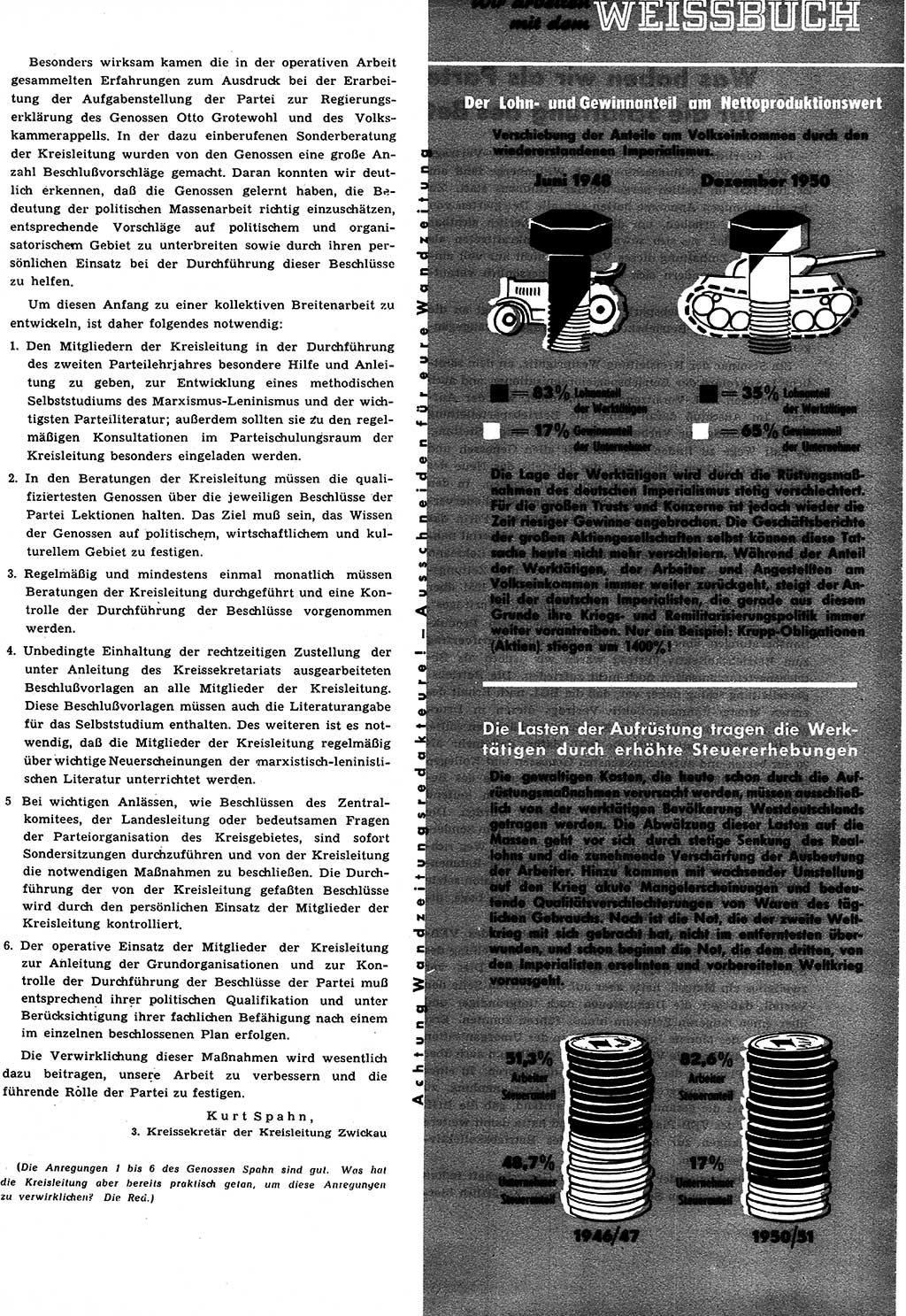 Neuer Weg (NW), Halbmonatsschrift für aktuelle Fragen der Arbeiterbewegung [Zentralkomitee (ZK) Sozialistische Einheitspartei Deutschlands (SED)], 6. Jahrgang [Deutsche Demokratische Republik (DDR)] 1951, Heft 19/11 (NW ZK SED DDR 1951, H. 19/11)