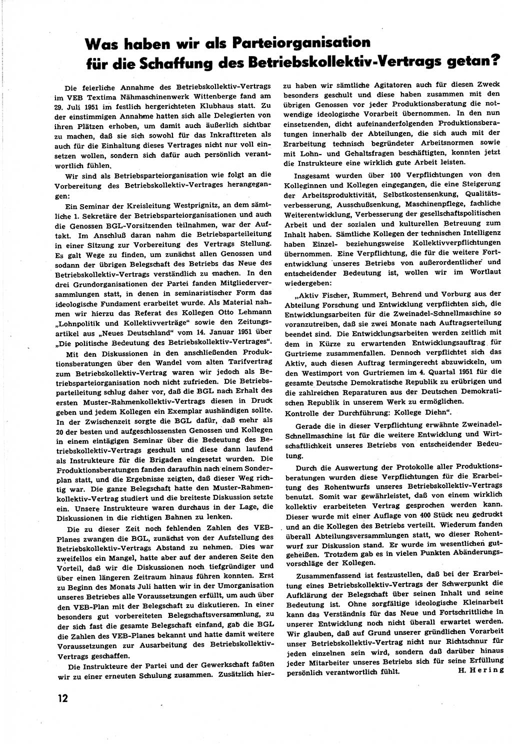 Neuer Weg (NW), Halbmonatsschrift für aktuelle Fragen der Arbeiterbewegung [Zentralkomitee (ZK) Sozialistische Einheitspartei Deutschlands (SED)], 6. Jahrgang [Deutsche Demokratische Republik (DDR)] 1951, Heft 19/12 (NW ZK SED DDR 1951, H. 19/12)