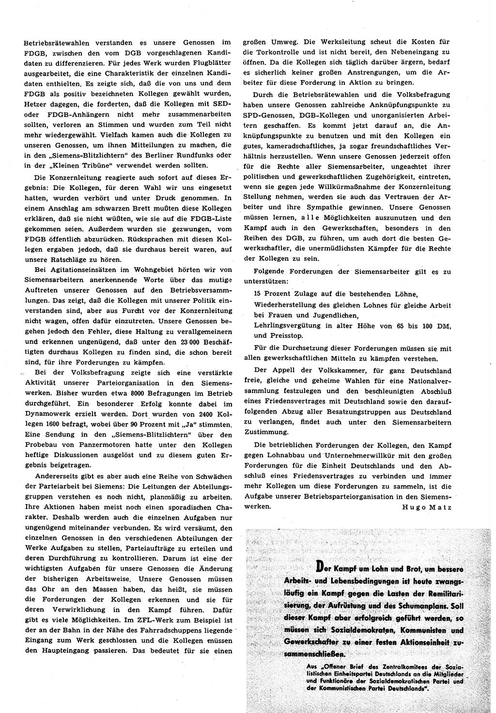 Neuer Weg (NW), Halbmonatsschrift für aktuelle Fragen der Arbeiterbewegung [Zentralkomitee (ZK) Sozialistische Einheitspartei Deutschlands (SED)], 6. Jahrgang [Deutsche Demokratische Republik (DDR)] 1951, Heft 19/19 (NW ZK SED DDR 1951, H. 19/19)