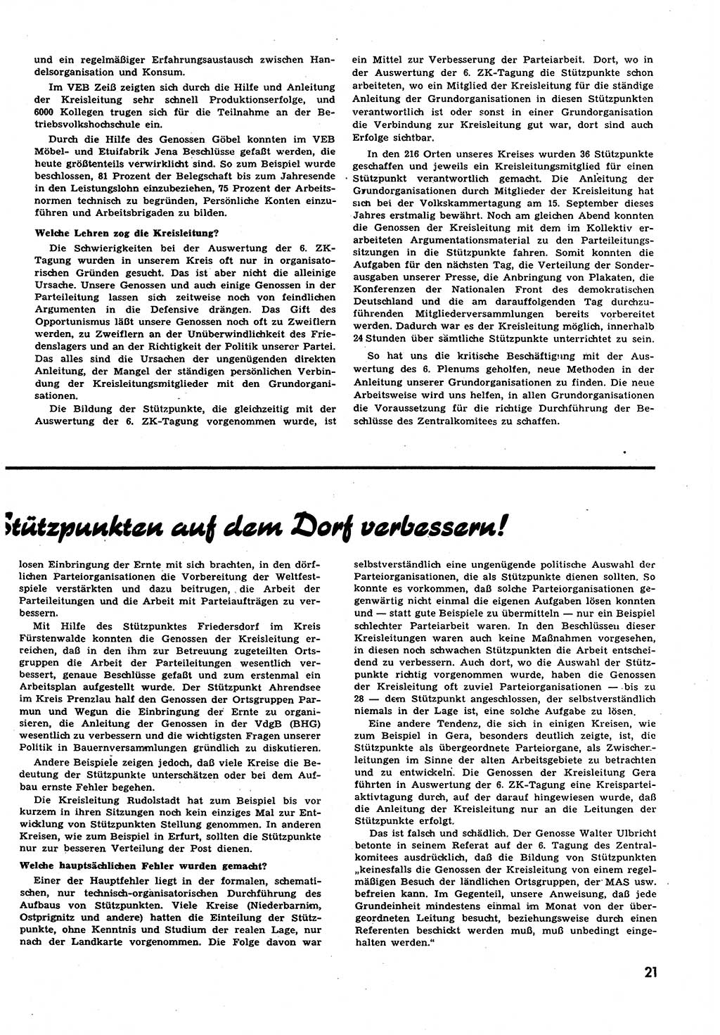 Neuer Weg (NW), Halbmonatsschrift für aktuelle Fragen der Arbeiterbewegung [Zentralkomitee (ZK) Sozialistische Einheitspartei Deutschlands (SED)], 6. Jahrgang [Deutsche Demokratische Republik (DDR)] 1951, Heft 19/21 (NW ZK SED DDR 1951, H. 19/21)