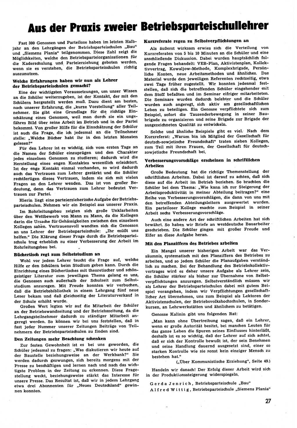 Neuer Weg (NW), Halbmonatsschrift fÃ¼r aktuelle Fragen der Arbeiterbewegung [Zentralkomitee (ZK) Sozialistische Einheitspartei Deutschlands (SED)], 6. Jahrgang [Deutsche Demokratische Republik (DDR)] 1951, Heft 19/27 (NW ZK SED DDR 1951, H. 19/27)