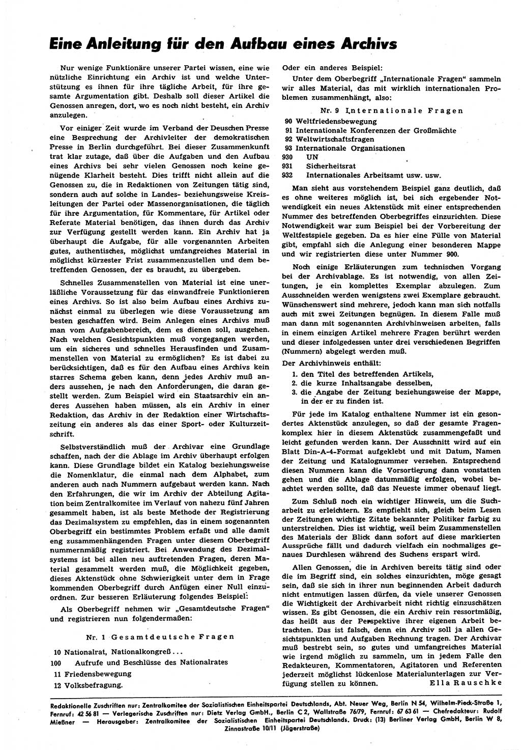 Neuer Weg (NW), Halbmonatsschrift für aktuelle Fragen der Arbeiterbewegung [Zentralkomitee (ZK) Sozialistische Einheitspartei Deutschlands (SED)], 6. Jahrgang [Deutsche Demokratische Republik (DDR)] 1951, Heft 19/28 (NW ZK SED DDR 1951, H. 19/28)