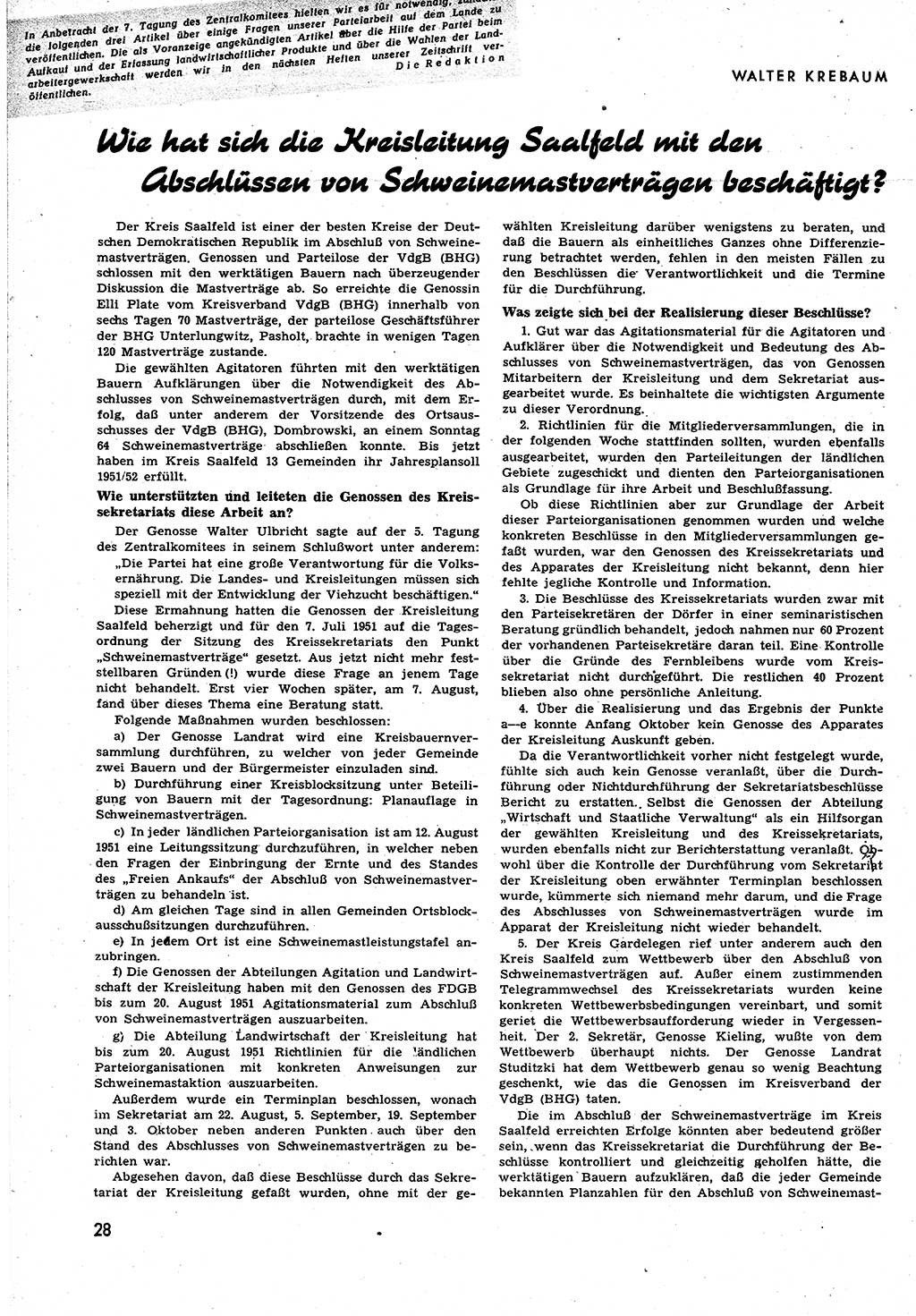 Neuer Weg (NW), Halbmonatsschrift für aktuelle Fragen der Arbeiterbewegung [Zentralkomitee (ZK) Sozialistische Einheitspartei Deutschlands (SED)], 6. Jahrgang [Deutsche Demokratische Republik (DDR)] 1951, Heft 20/28 (NW ZK SED DDR 1951, H. 20/28)