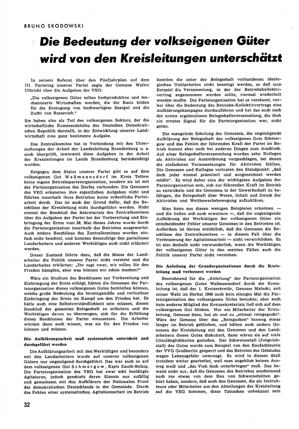 Neuer Weg (NW), Halbmonatsschrift für aktuelle Fragen der Arbeiterbewegung [Zentralkomitee (ZK) Sozialistische Einheitspartei Deutschlands (SED)], 6. Jahrgang [Deutsche Demokratische Republik (DDR)] 1951, Heft 20/32 (NW ZK SED DDR 1951, H. 20/32)