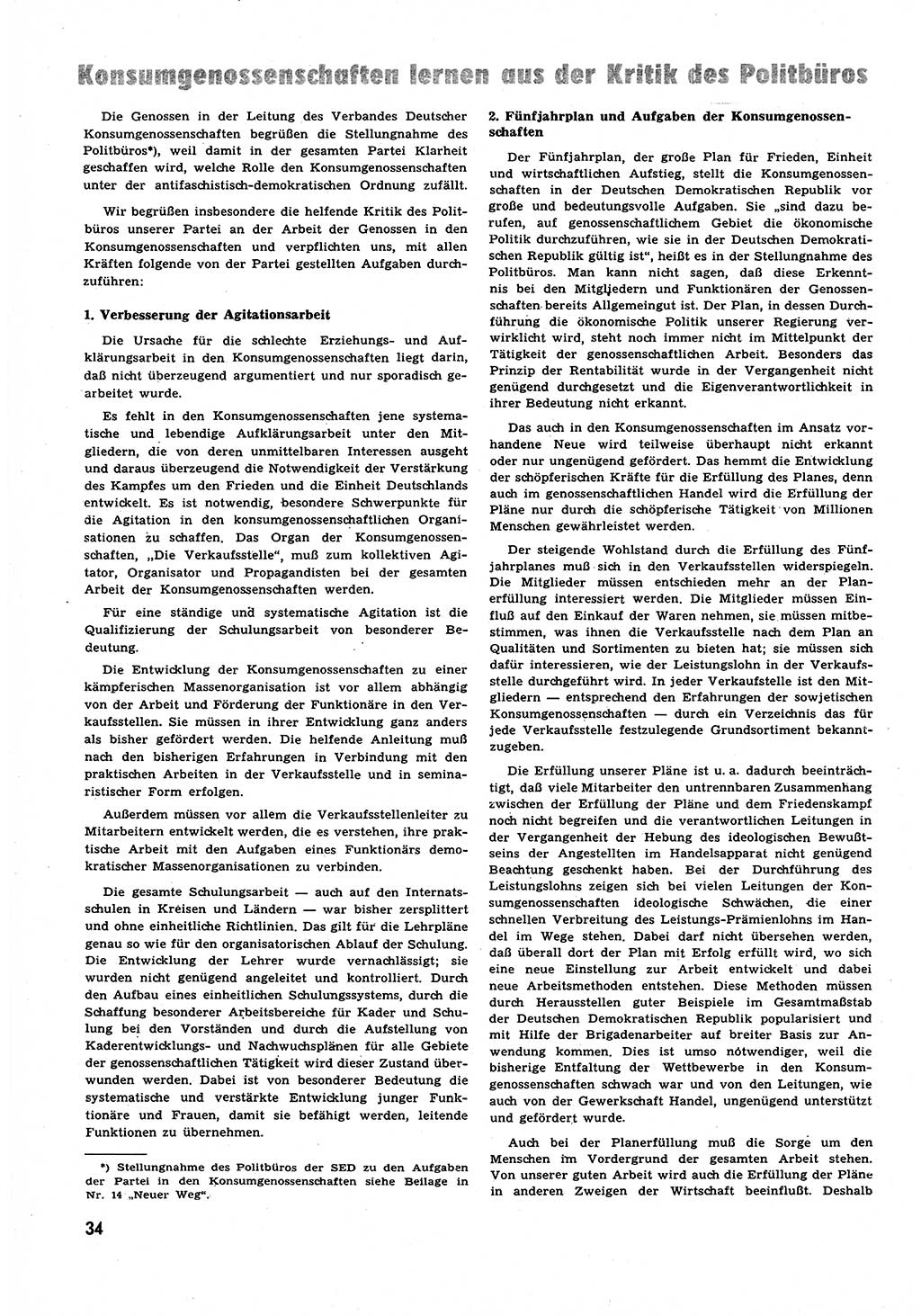 Neuer Weg (NW), Halbmonatsschrift für aktuelle Fragen der Arbeiterbewegung [Zentralkomitee (ZK) Sozialistische Einheitspartei Deutschlands (SED)], 6. Jahrgang [Deutsche Demokratische Republik (DDR)] 1951, Heft 20/34 (NW ZK SED DDR 1951, H. 20/34)