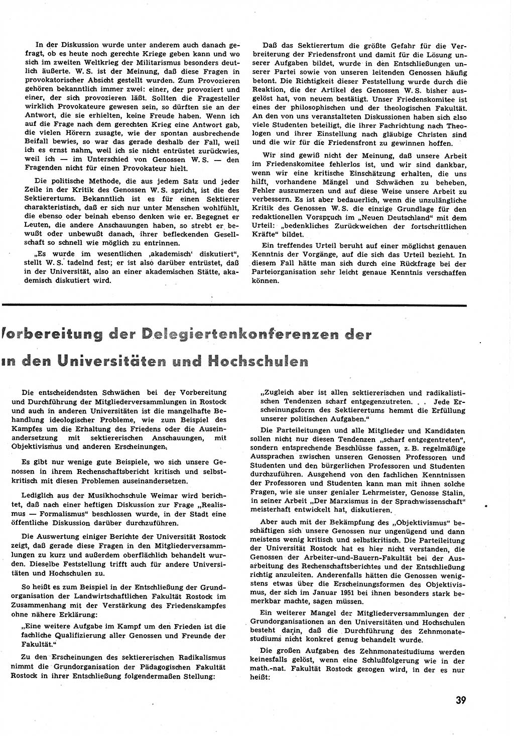 Neuer Weg (NW), Halbmonatsschrift für aktuelle Fragen der Arbeiterbewegung [Zentralkomitee (ZK) Sozialistische Einheitspartei Deutschlands (SED)], 6. Jahrgang [Deutsche Demokratische Republik (DDR)] 1951, Heft 20/39 (NW ZK SED DDR 1951, H. 20/39)