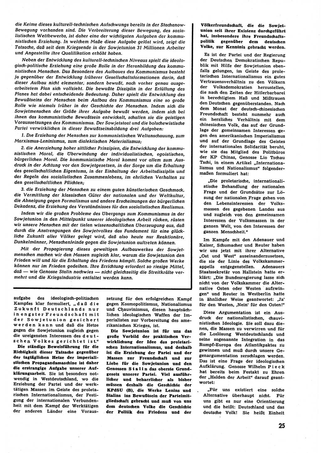 Neuer Weg (NW), Halbmonatsschrift für aktuelle Fragen der Arbeiterbewegung [Zentralkomitee (ZK) Sozialistische Einheitspartei Deutschlands (SED)], 6. Jahrgang [Deutsche Demokratische Republik (DDR)] 1951, Heft 21/25 (NW ZK SED DDR 1951, H. 21/25)