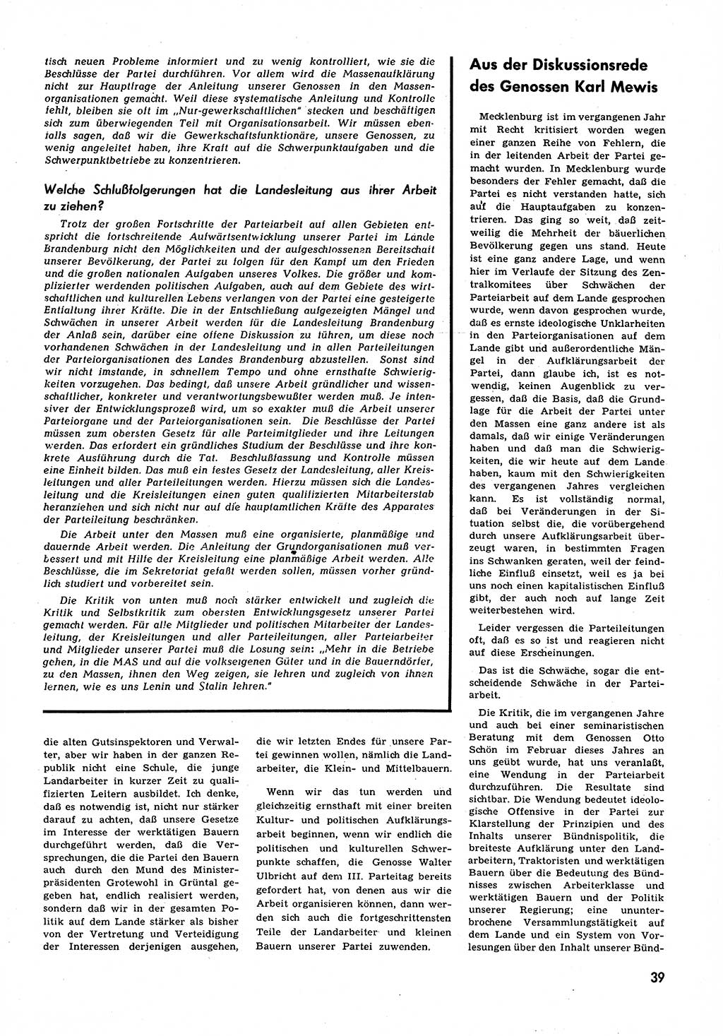 Neuer Weg (NW), Halbmonatsschrift für aktuelle Fragen der Arbeiterbewegung [Zentralkomitee (ZK) Sozialistische Einheitspartei Deutschlands (SED)], 6. Jahrgang [Deutsche Demokratische Republik (DDR)] 1951, Heft 21/39 (NW ZK SED DDR 1951, H. 21/39)