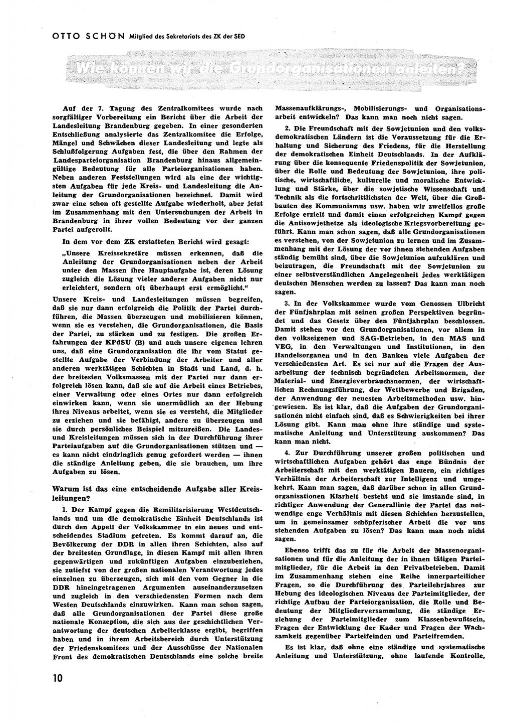 Neuer Weg (NW), Halbmonatsschrift für aktuelle Fragen der Arbeiterbewegung [Zentralkomitee (ZK) Sozialistische Einheitspartei Deutschlands (SED)], 6. Jahrgang [Deutsche Demokratische Republik (DDR)] 1951, Heft 22/10 (NW ZK SED DDR 1951, H. 22/10)