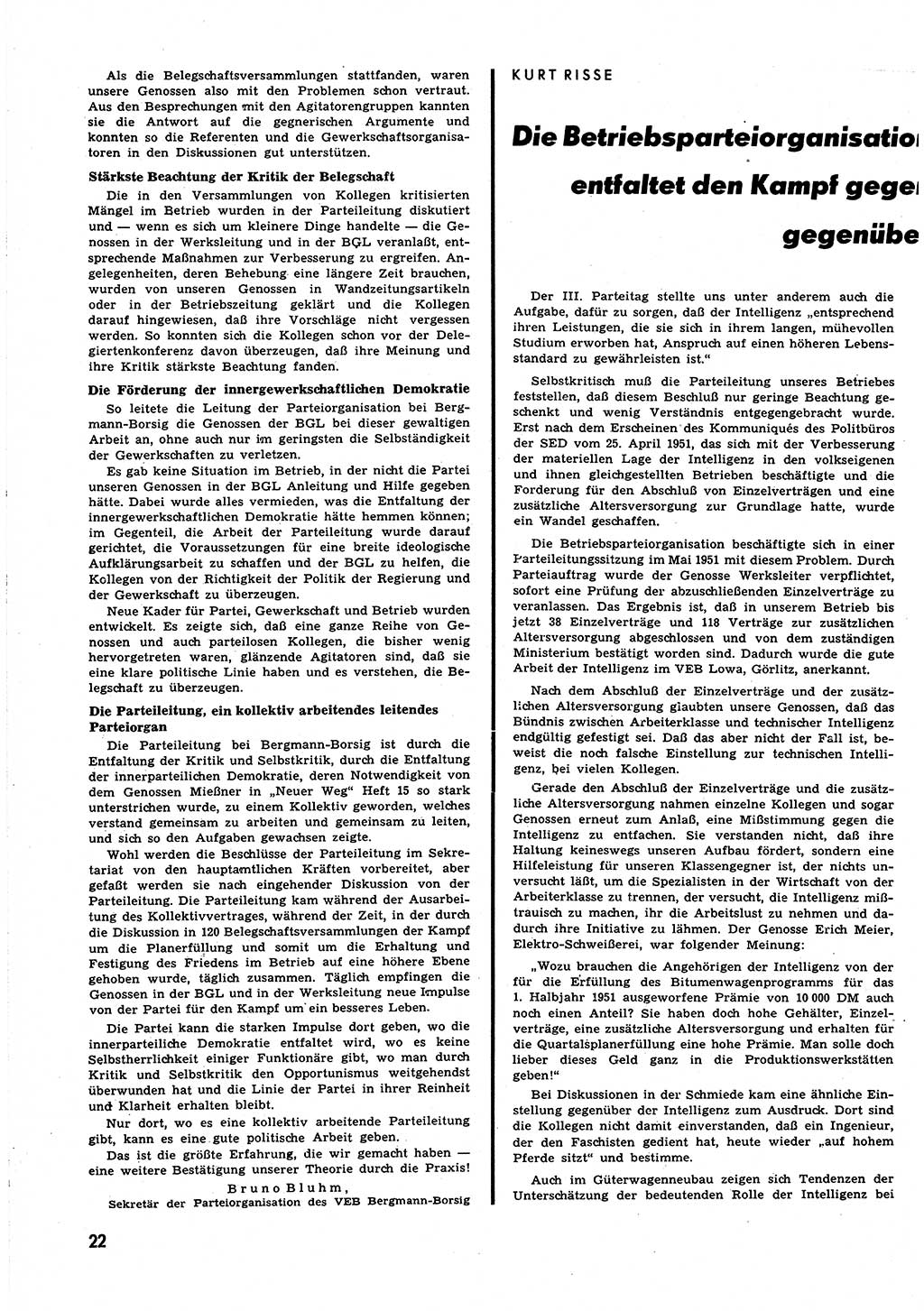 Neuer Weg (NW), Halbmonatsschrift für aktuelle Fragen der Arbeiterbewegung [Zentralkomitee (ZK) Sozialistische Einheitspartei Deutschlands (SED)], 6. Jahrgang [Deutsche Demokratische Republik (DDR)] 1951, Heft 22/22 (NW ZK SED DDR 1951, H. 22/22)