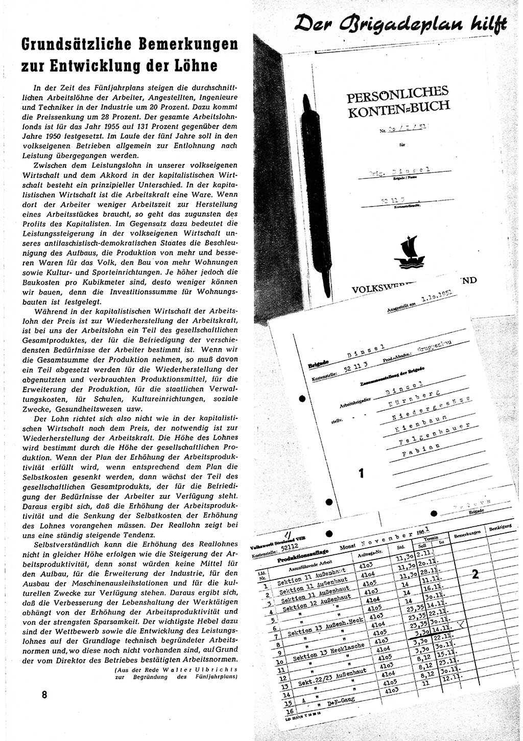 Neuer Weg (NW), Halbmonatsschrift für aktuelle Fragen der Arbeiterbewegung [Zentralkomitee (ZK) Sozialistische Einheitspartei Deutschlands (SED)], 6. Jahrgang [Deutsche Demokratische Republik (DDR)] 1951, Heft 23/8 (NW ZK SED DDR 1951, H. 23/8)