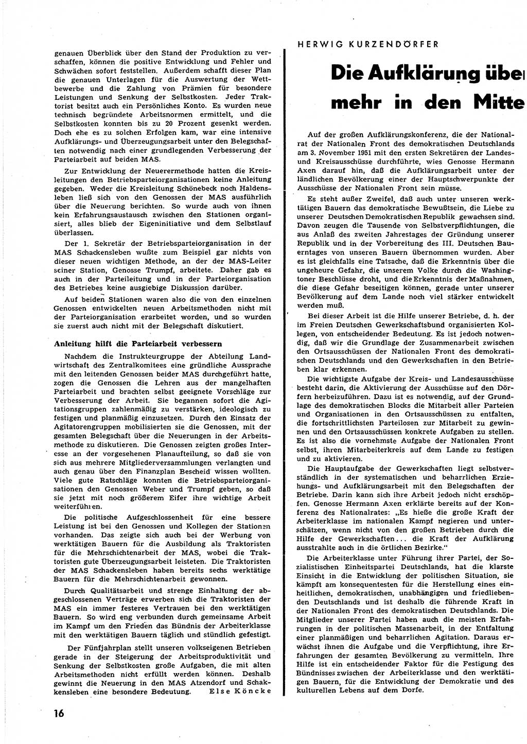Neuer Weg (NW), Halbmonatsschrift für aktuelle Fragen der Arbeiterbewegung [Zentralkomitee (ZK) Sozialistische Einheitspartei Deutschlands (SED)], 6. Jahrgang [Deutsche Demokratische Republik (DDR)] 1951, Heft 23/16 (NW ZK SED DDR 1951, H. 23/16)