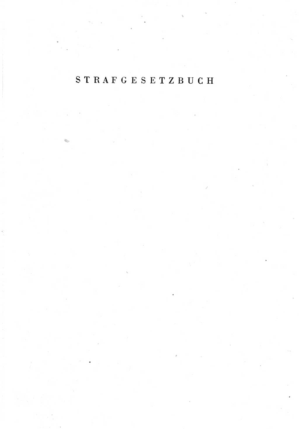Strafgesetzbuch (StGB) und andere Strafgesetze [Deutsche Demokratische Republik (DDR)] 1951, Seite 1 (StGB Strafges. DDR 1951, S. 1)