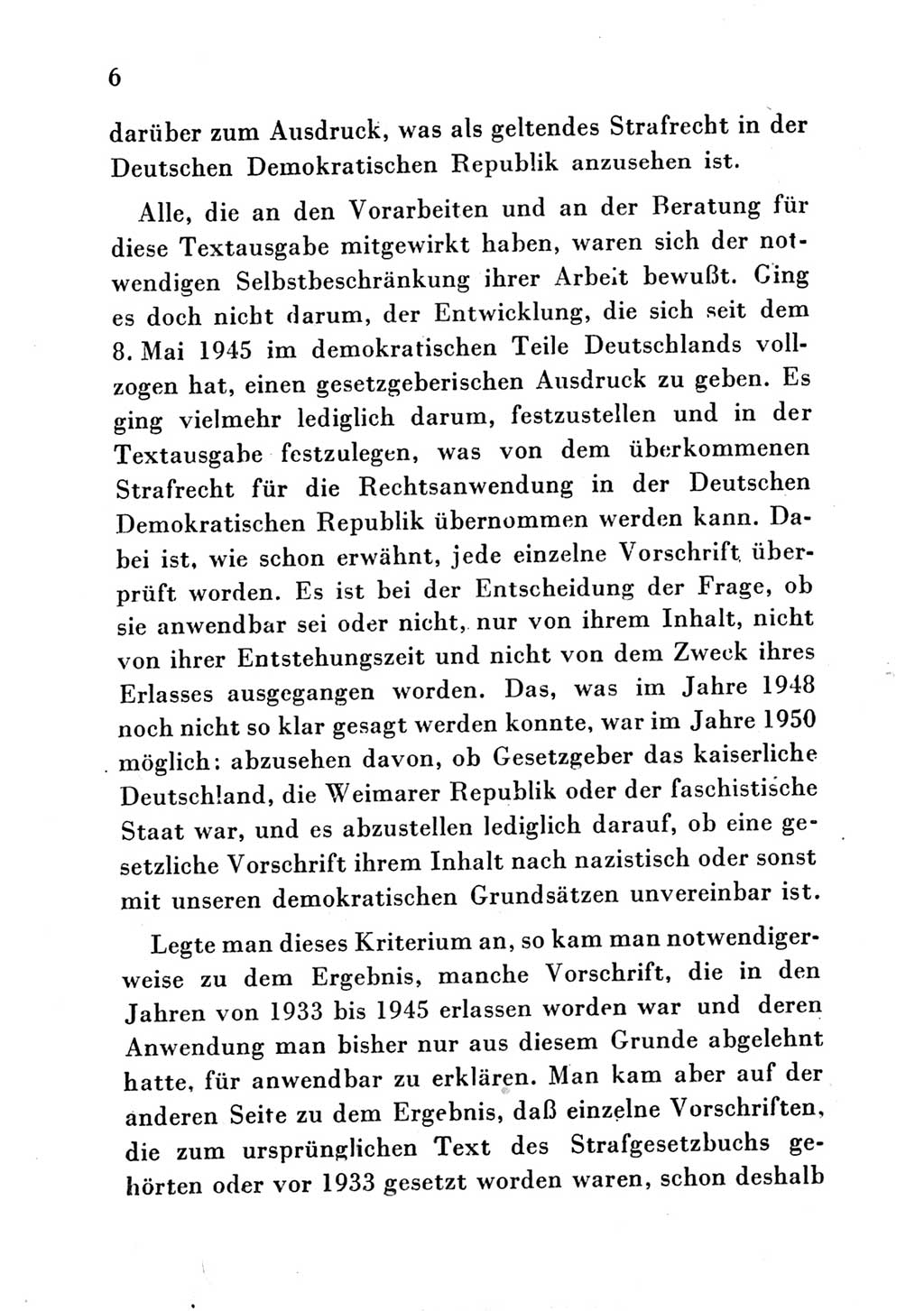 Strafgesetzbuch (StGB) und andere Strafgesetze [Deutsche Demokratische Republik (DDR)] 1951, Seite 6 (StGB Strafges. DDR 1951, S. 6)